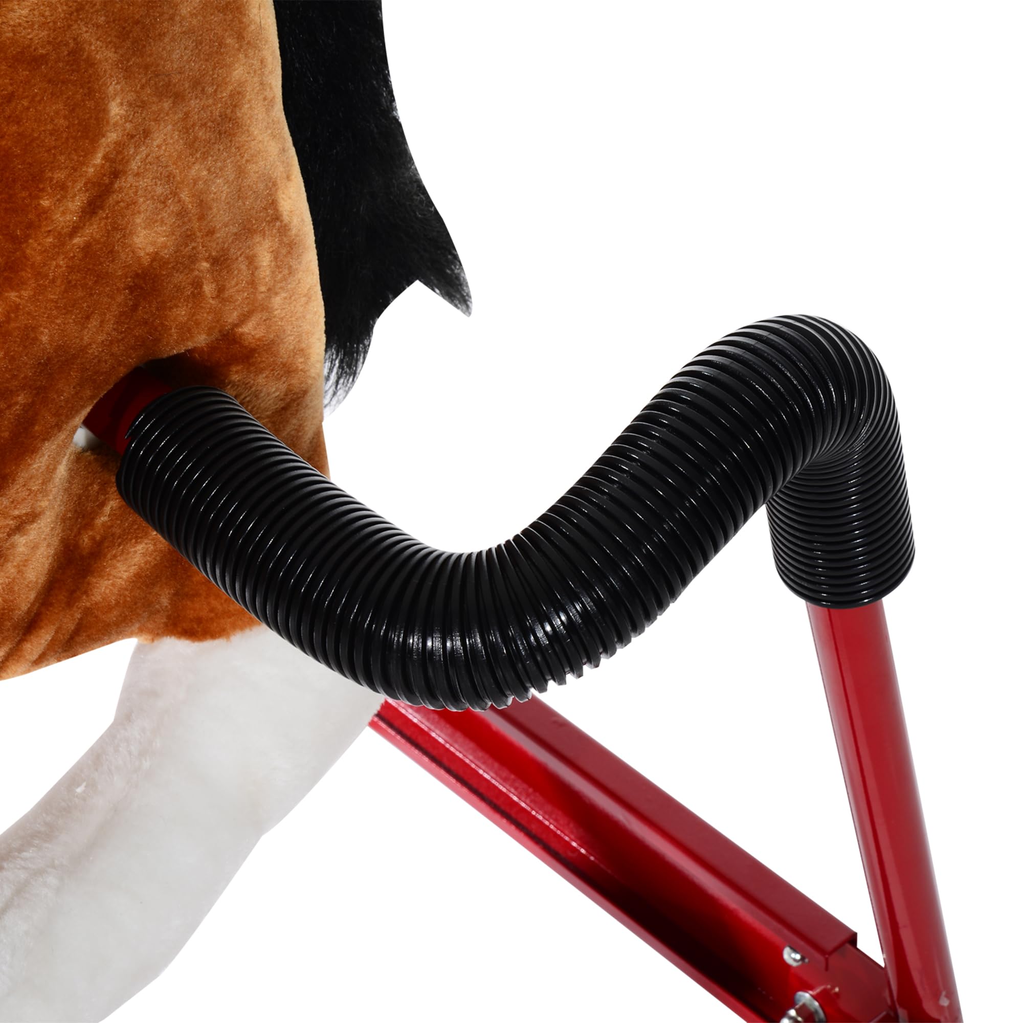 Qaba Durable Plush Spring Rocking Horse for Toddlers - Bouncing Rocker Toy with Realistic Sounds - Perfect for Indoor Play, Birthday Gifts & Early Childhood Development