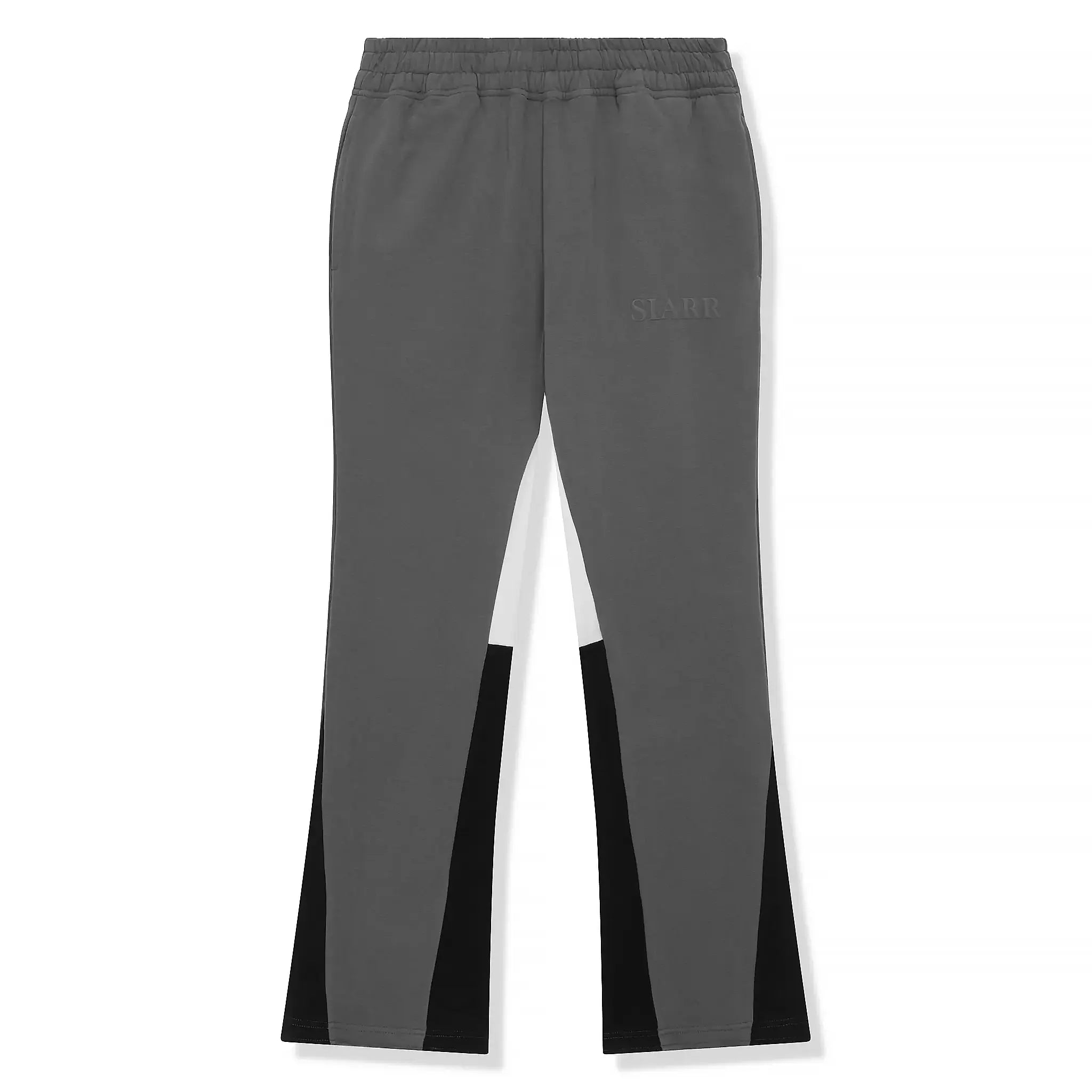 SIARR Dark Grey Flared Joggers for Women - High Waisted Yoga Pants with Pockets - Comfortable Lounge Pants for Running, Workout & Casual Wear