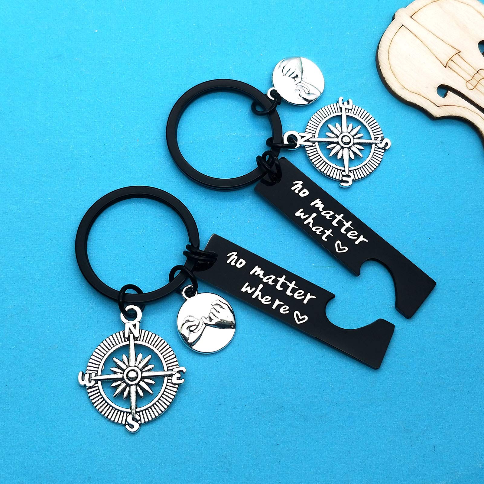 Xiahuyu Best Friend Keychain - No Matter What No Matter Where Keychain - Thoughtful Christmas & Birthday Gifts for Women - Perfect Friendship Gift for BFFs, Sisters & Couples - Ideal for Anniversaries, Graduations & Everyday Carry