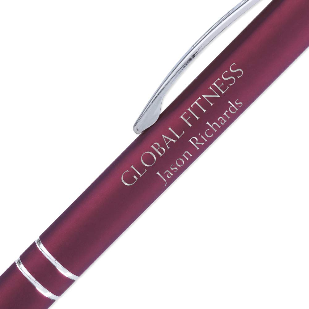 5 Custom Laser-Engraved Metal Ballpoint Gel Ink Pens - Free Personalization - Premium Corporate Gifts for Birthdays, Anniversaries, Graduations & Holidays - Perfect for Business Promotions, Client Appreciation & Special Occasions