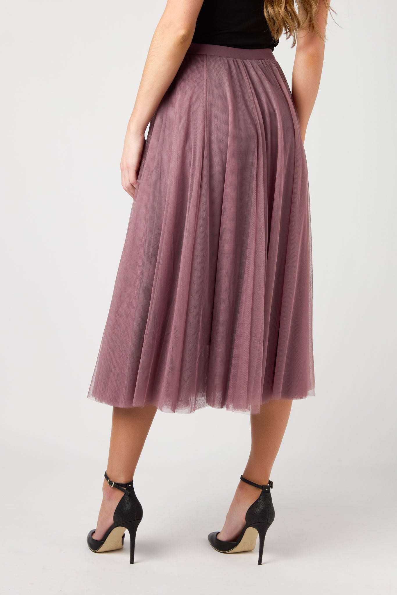 Mesh Midi Party Skirt for Women - Flowy A-Line Dance Skirt with Elastic Waistband | Perfect for Club Nights, Concerts, Festivals & Special Occasions