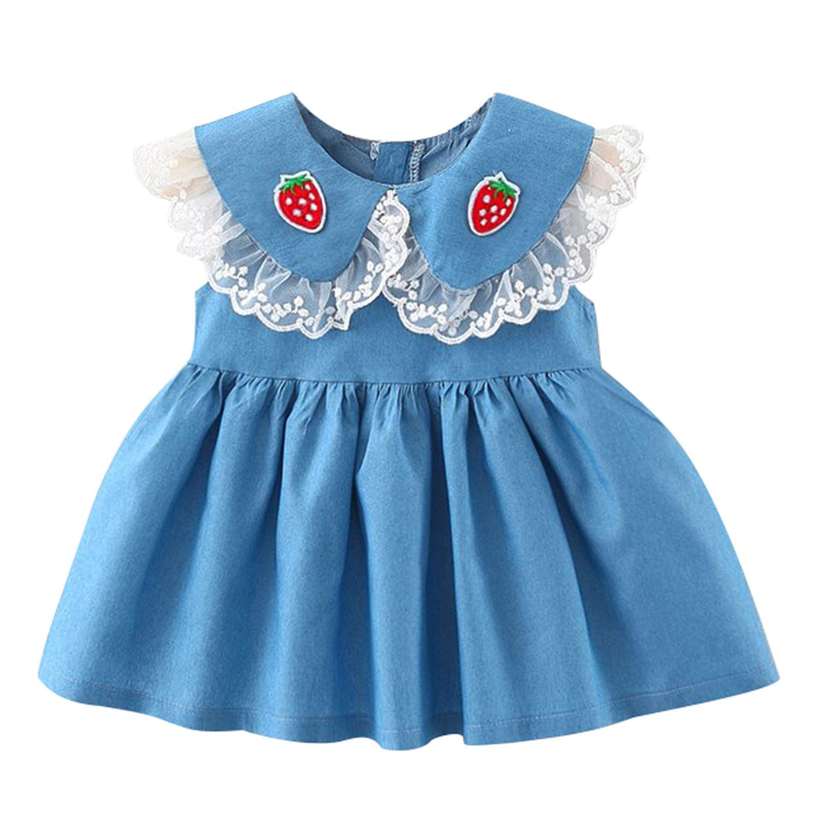 **Toddler Girls Summer Casual Lace Princess Dress - Kids Party Outfit for Birthday, Photo Shoot & Special Occasions**