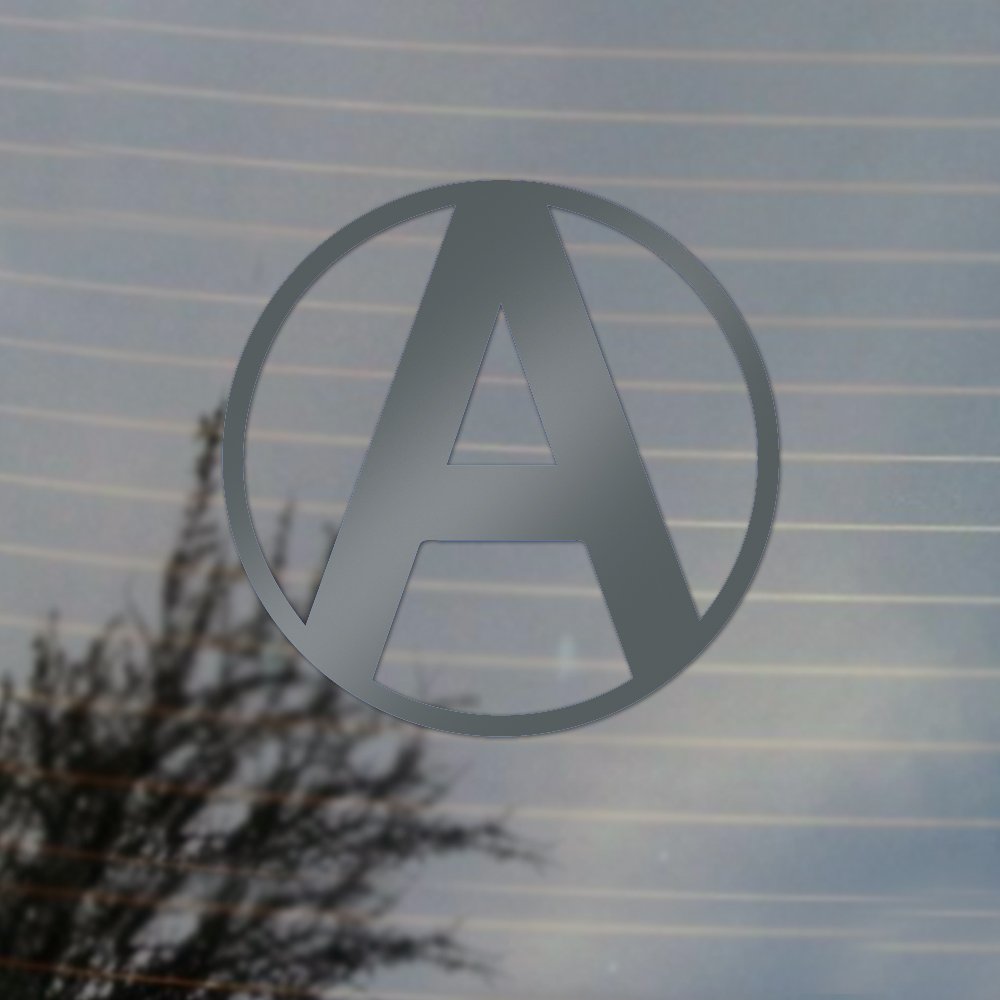 Neo Anarchy Vinyl Decal for Cosplay & Fan Gear - Silver Sticker for Laptops, Cars, and DIY Projects | Anime & Gaming Accessories