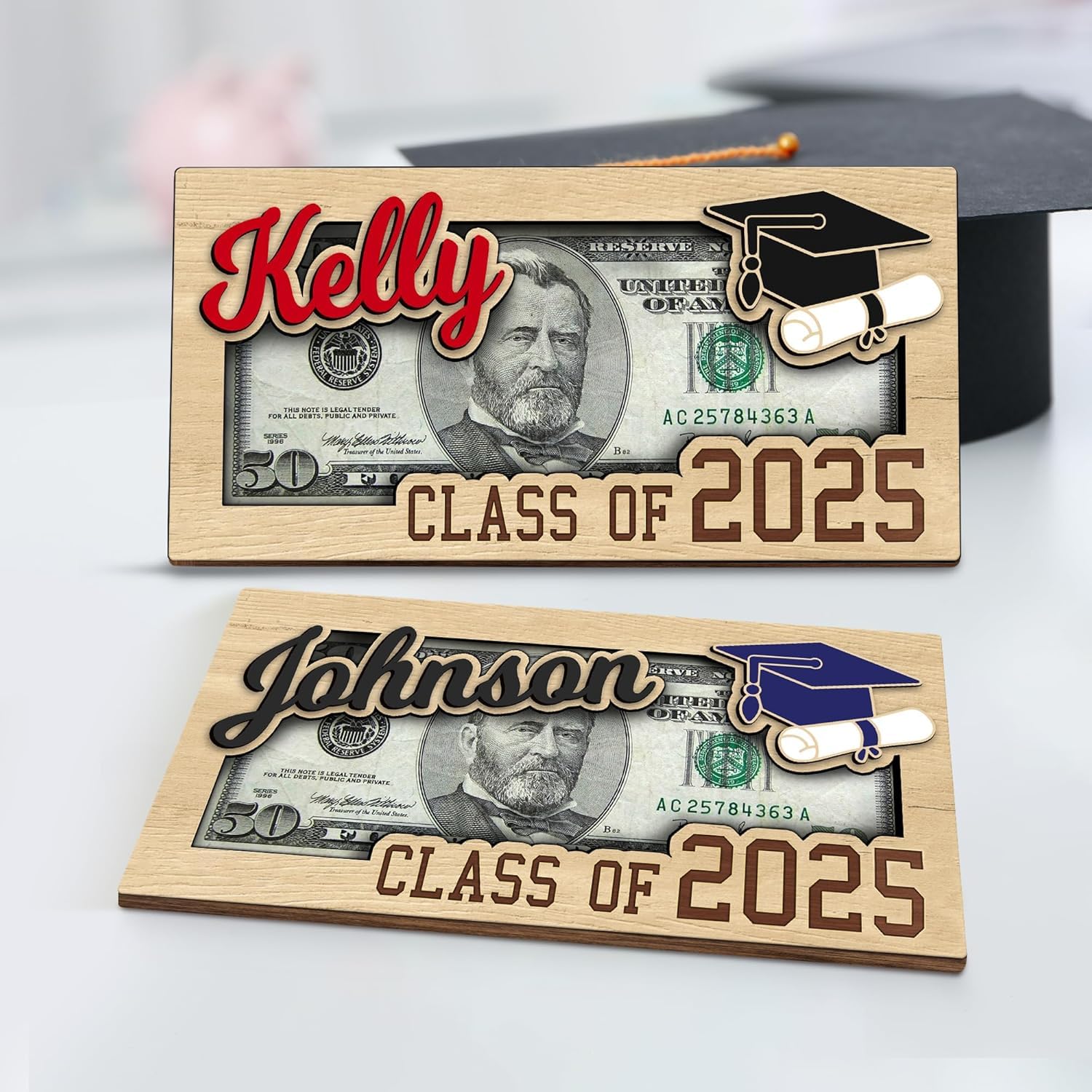2025 Graduation Money Holder - Personalized & Customized Graduation Gift for Students - Bulk Graduation Cards & Leis (MH11) - Perfect for Graduation Parties, Gifts & Celebrations