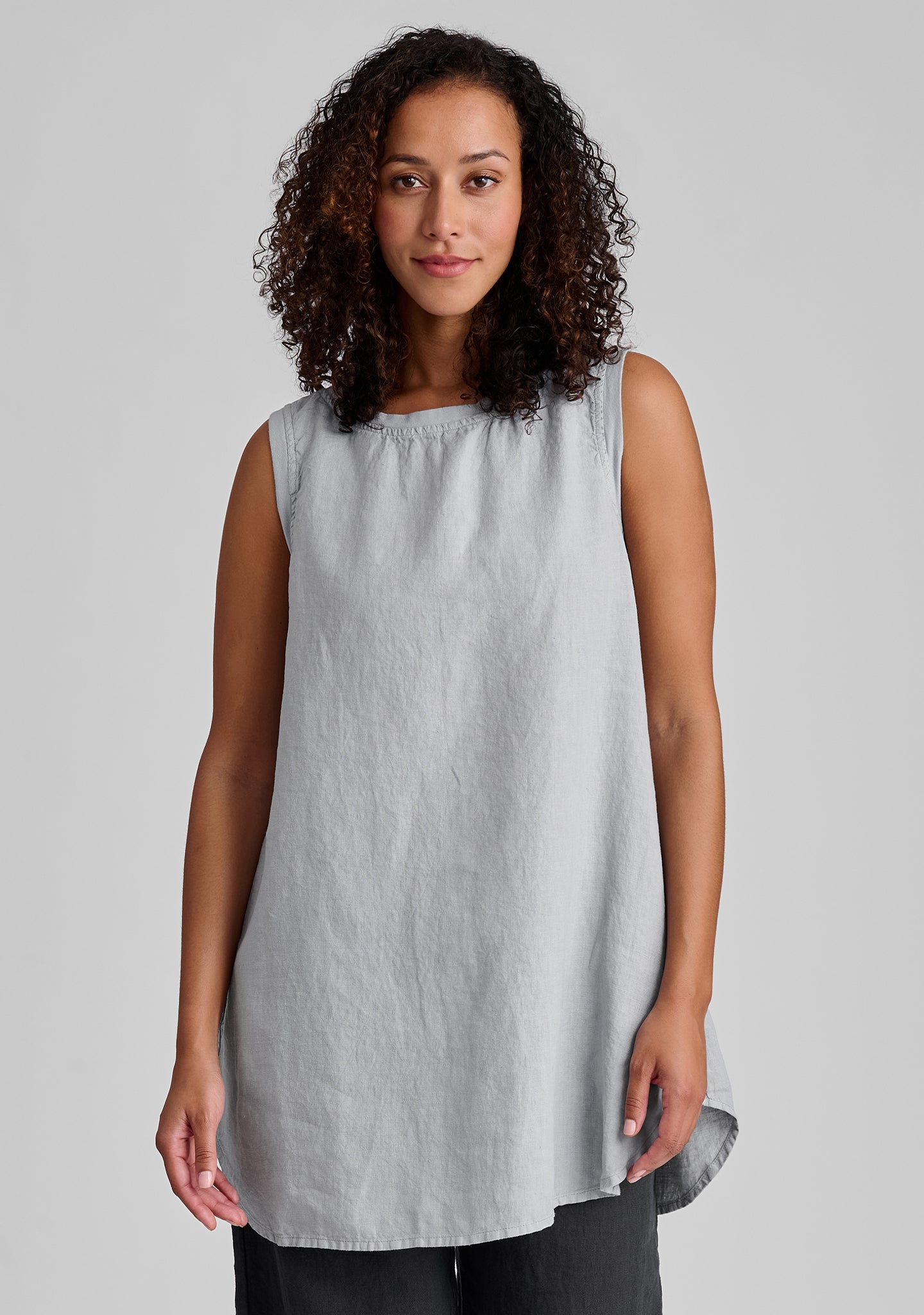 Women's Linen Tank Top - Breathable Summer Beach Tunic - Casual Boho Style for Vacation, Poolside & Outdoor Activities