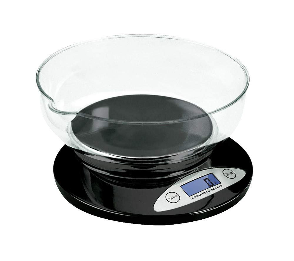 Optima IN-5000 Digital Kitchen Scale with Large ABS Bowl - 11 lb Capacity for Precise Cooking, Baking & Portion Control | Perfect for Home Chefs & Meal Prep
