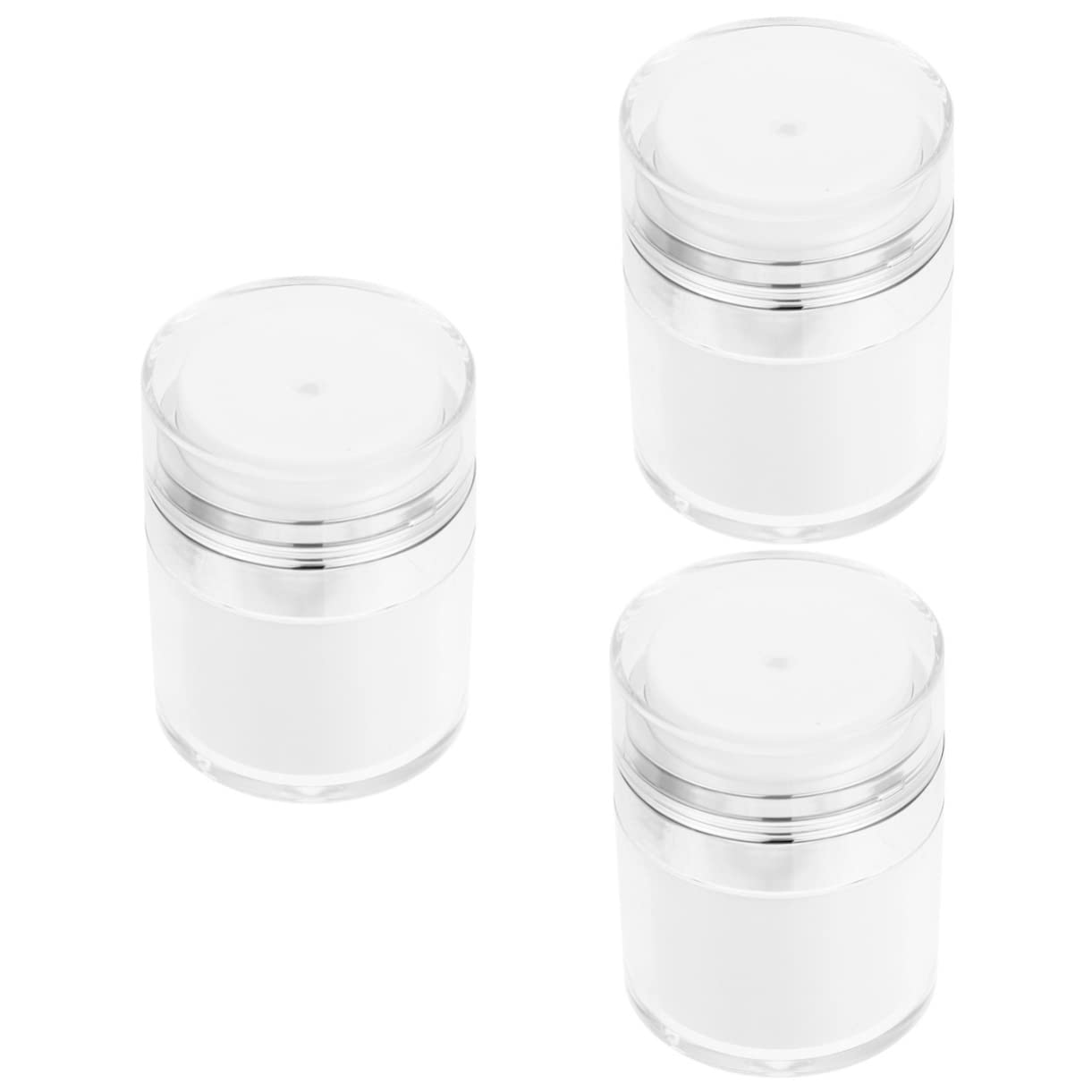 3-Piece Travel Cream Bottle Set - Leak-Proof Vacuum Cosmetic Containers for Lotion, Facial Cream & Skincare | Portable for Airplane, Gym & On-the-Go Use