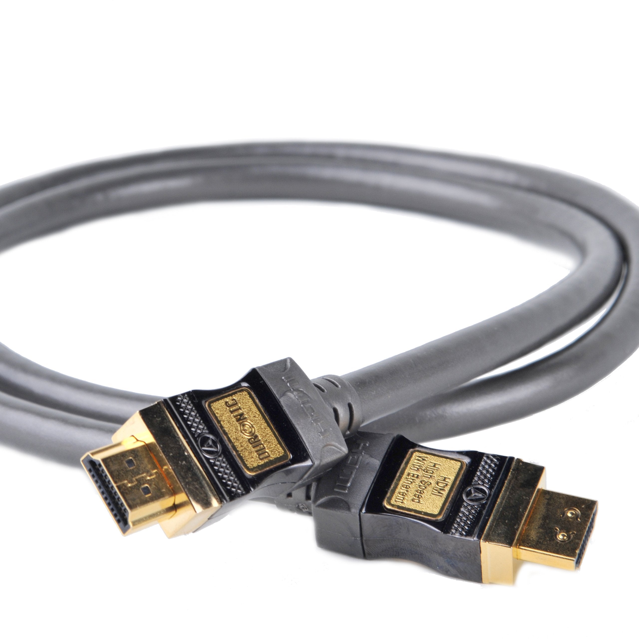 Premium Duronic HDC50/2 High Speed HDMI 1.4 Cable with Gold Plated Connectors & Ethernet Support - 4K/3D/HDTV Compatible for PS3, PS4, Xbox, Smart TVs, Home Theater & Gaming Setup - Durable 6ft HDMI to HDMI Cable for Crystal Clear Audio Video Transmission