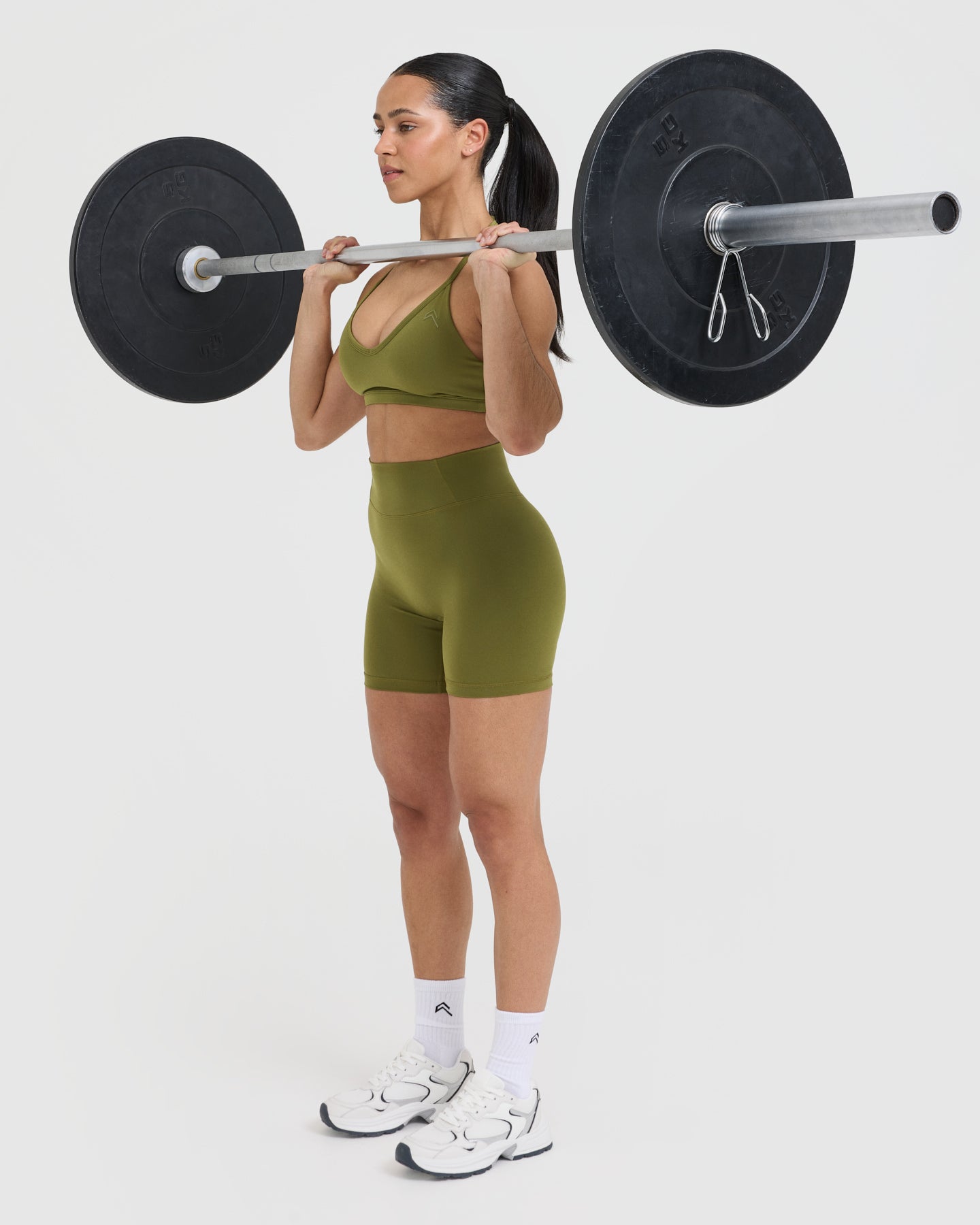 Timeless High Waisted Shorts for Women - 6 Inch Inseam, Olive Green | Comfortable Summer Shorts for Casual Wear, Beach, and Outdoor Activities