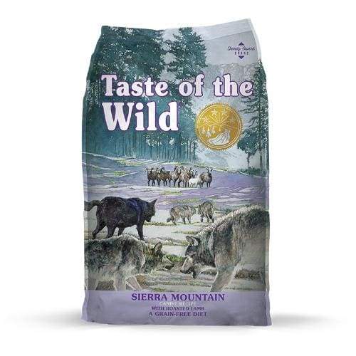 Taste of the Wild Sierra Mountain Grain-Free Dry Dog Food with Roasted Lamb - 5lb & 14lb Bags - High Protein Natural Kibble for Active Dogs, Outdoor Adventures & Camping Trips