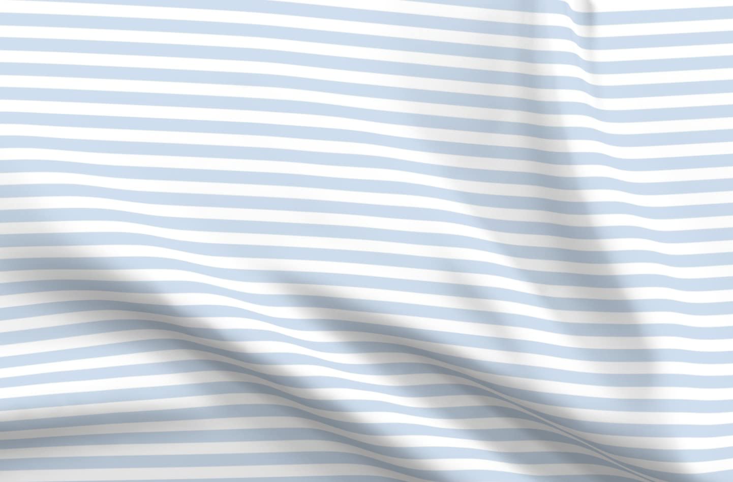 Pale Blueberry Blue & White Striped Minky Fabric by Spoonflower - Soft Plush Fat Quarter for Sewing Baby Blankets, Quilt Backing, DIY Projects - Perfect for Nursery Decor, Summer Clothing & Cozy Home Crafts