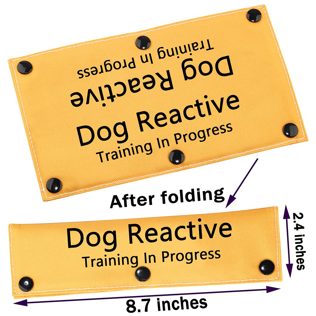 PWHAOO Dog Leash Sleeve - Reactive Dog Training in Progress Lead Cover with Warning Sign - Service Dog Leash Wrap for Aggressive or Nervous Dogs - Perfect for Walks, Parks & Public Spaces