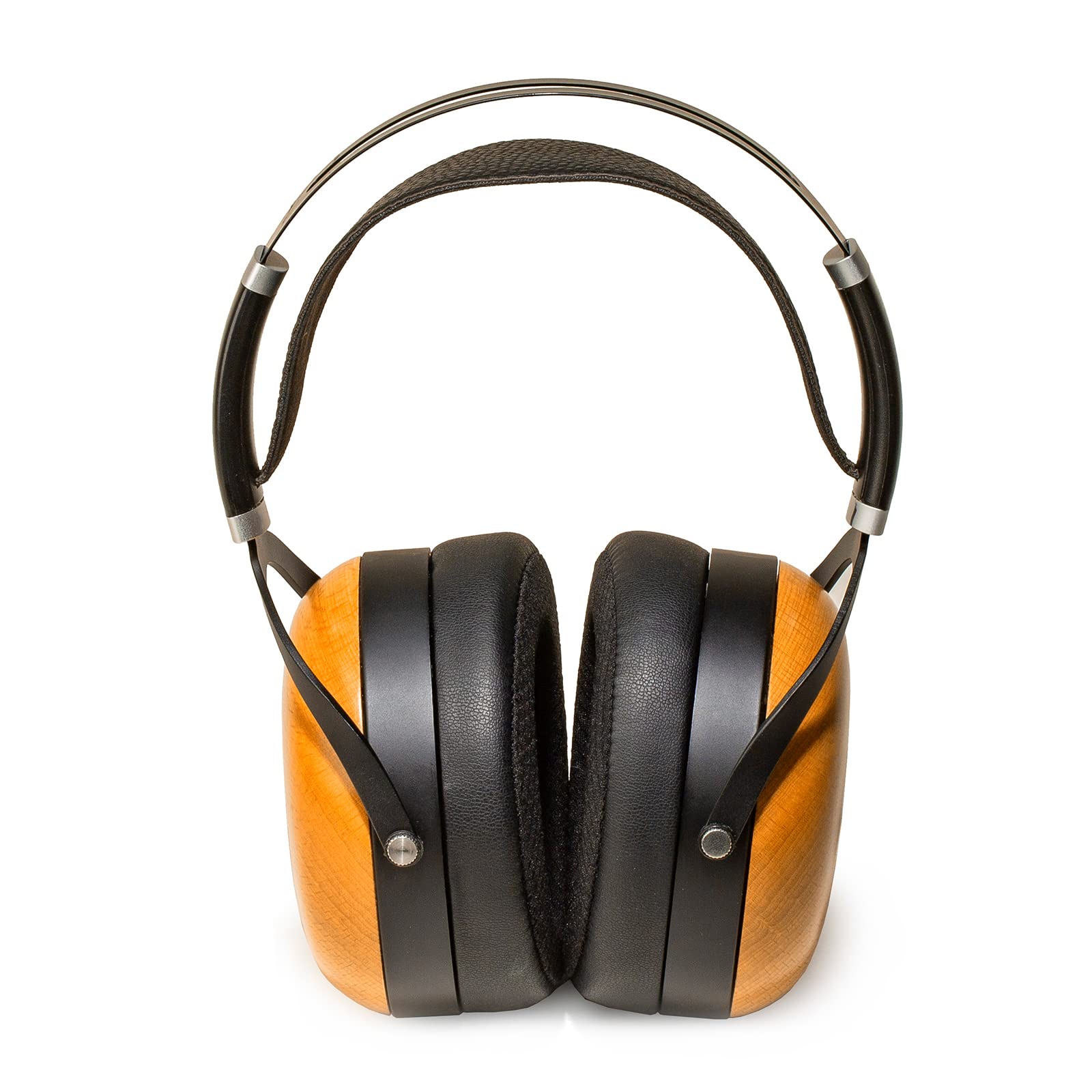 HIFIMAN SUNDARA Closed-Back Planar Magnetic Hi-Fi Headphones - Stealth Magnet Design, Detachable Cable, Wood Ear Cups - Professional Studio & Home Audio for Music Production, Recording, Gaming (Black & Orange, Adjustable Headband)