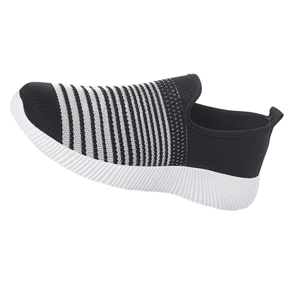 Women's Breathable Mesh Walking Shoes with Air Cushion - Lightweight Slip-On Sneakers & Comfortable Loafers for Walking, Jogging, and Everyday Wear