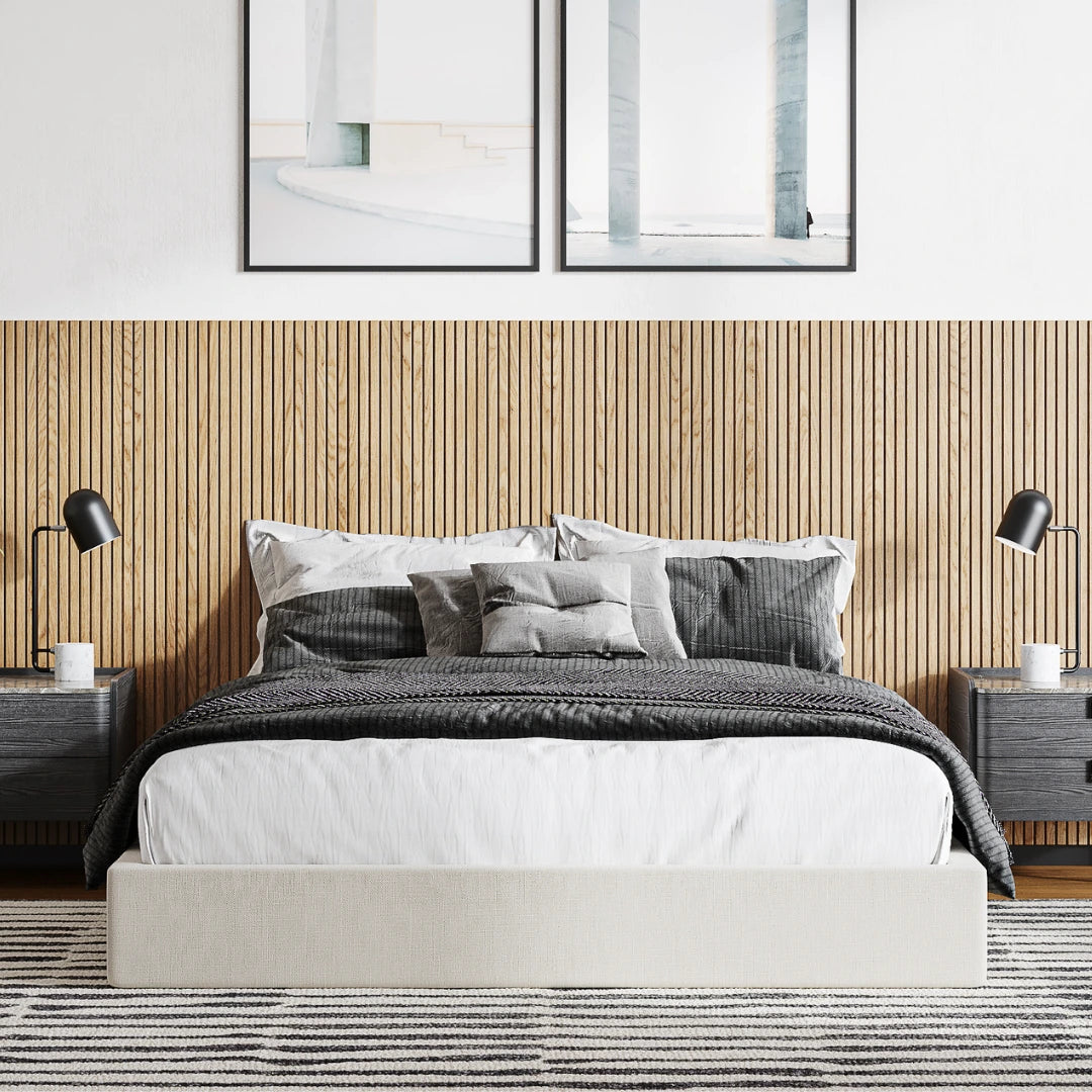 Classic Bed Frame | Dune - Sturdy Wooden Bed Frame with Headboard & Footboard | Perfect for Master Bedroom, Guest Room & Dormitory