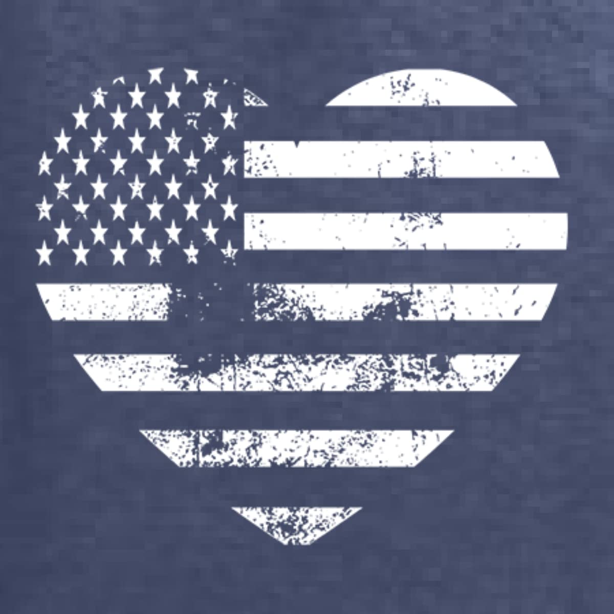 Wild Bobby USA Flag Heart Patriotic Men's Graphic T-Shirt - American Pride Casual Wear for 4th of July & Veterans Day