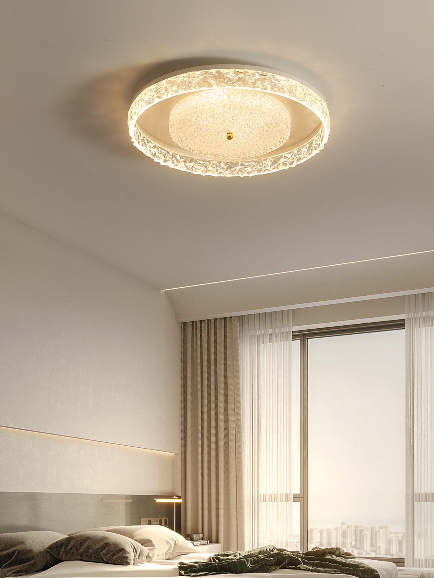 Crystal Embedded Ceiling Lamp - Elegant Chandelier Lighting for Living Room, Bedroom & Dining Room | Modern Home Decor