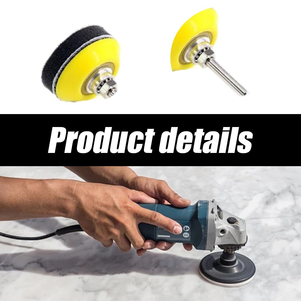2Pcs 2 Inch Hook and Loop Sanding Backing Pad with 1/4 Inch Shank - Soft Foam Buffering Pad for Drill, Air Die Grinder & Rotary Sander Tools - Perfect for Woodworking, Metal Polishing & DIY Projects