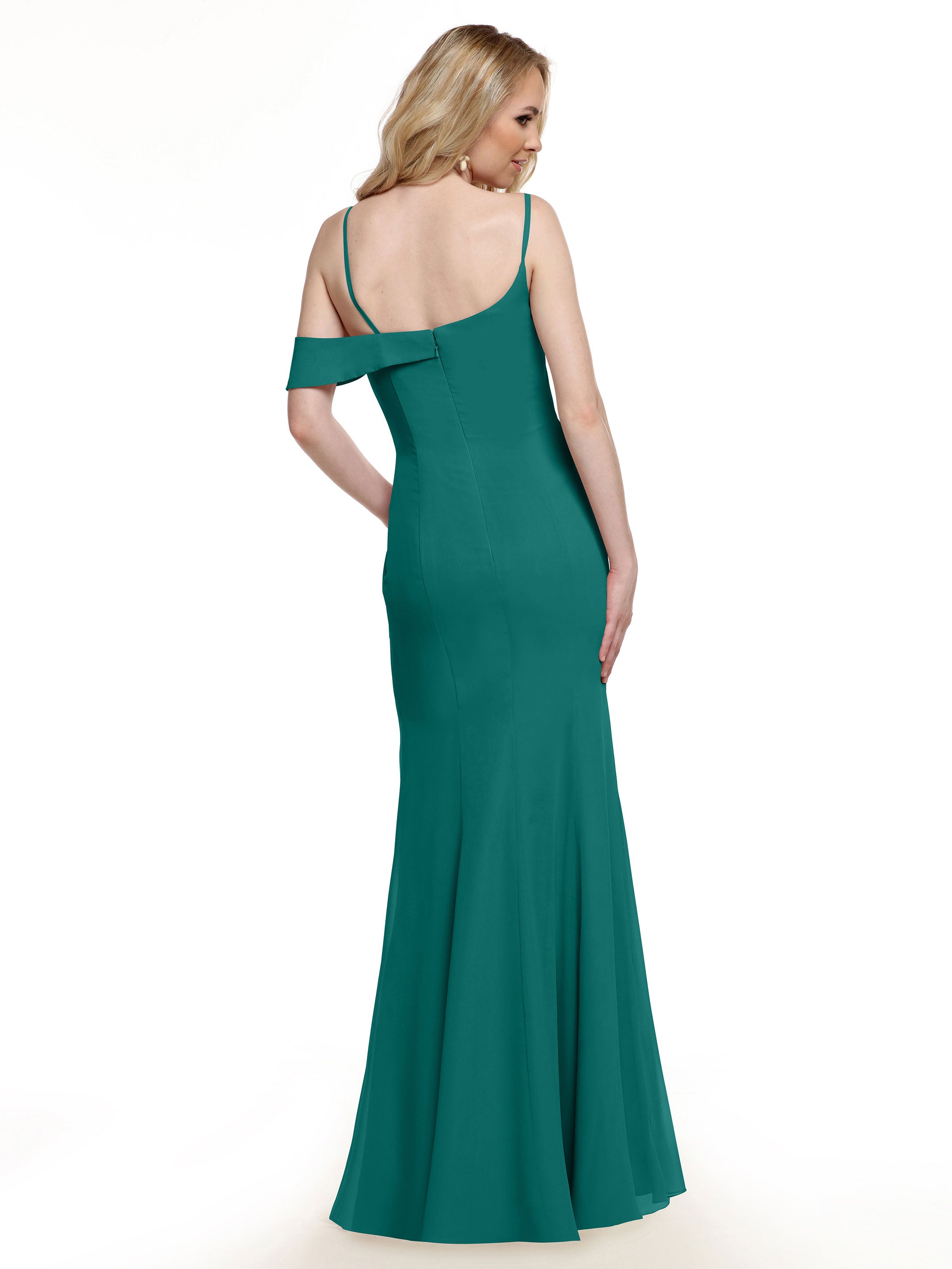 Elegant One Shoulder Fit and Flare Chiffon Bridesmaid Dress 80153 - Perfect for Weddings, Proms & Formal Events