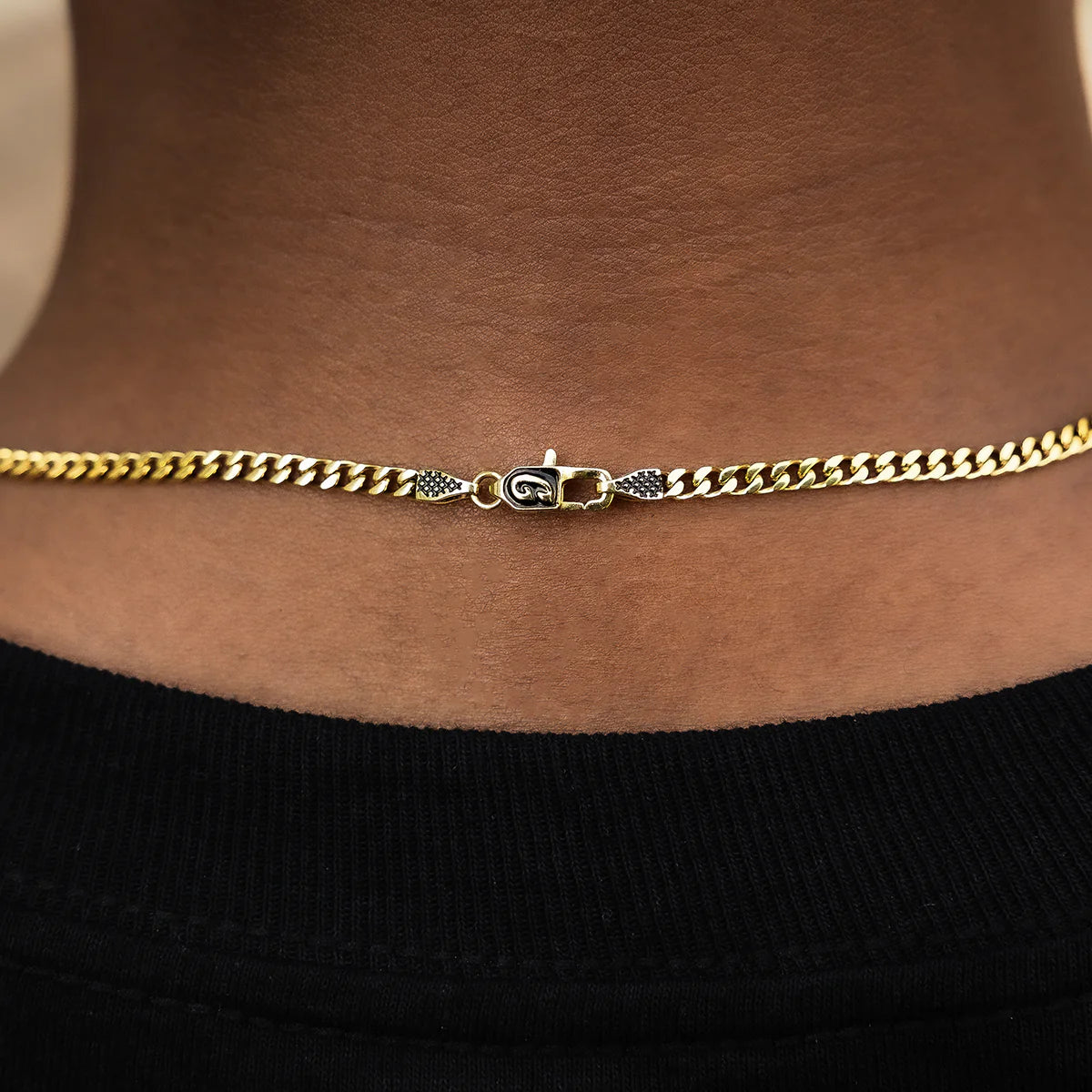 18K Yellow Gold Cuban Link Chain Necklace for Men - 3mm Thick, Durable & Stylish - Perfect for Gifts, Parties & Everyday Wear