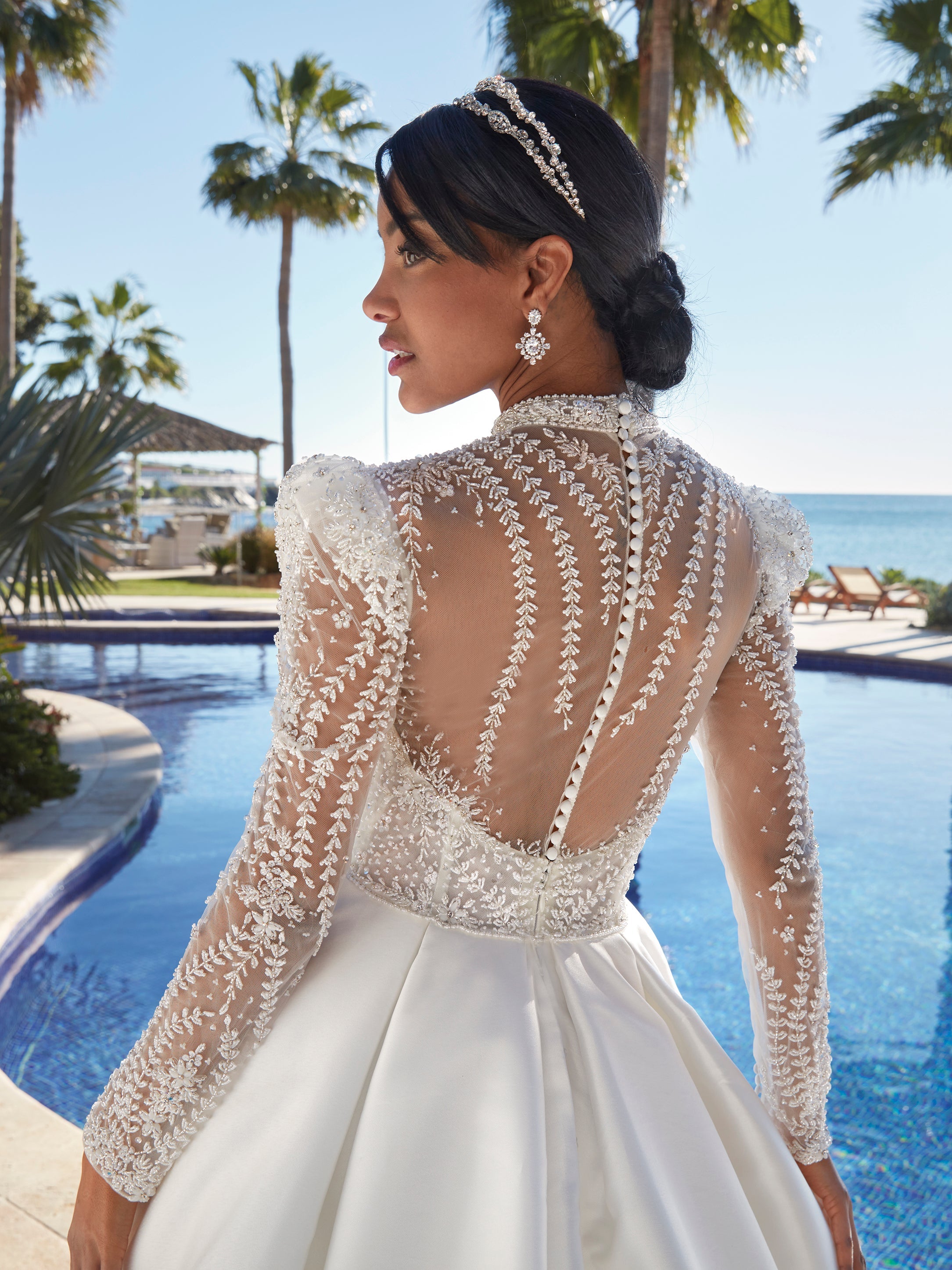 DUCHESS Drop Wedding Earrings - Elegant Bridal Jewelry for Ceremony & Reception | Perfect for Brides, Bridesmaids, and Formal Events