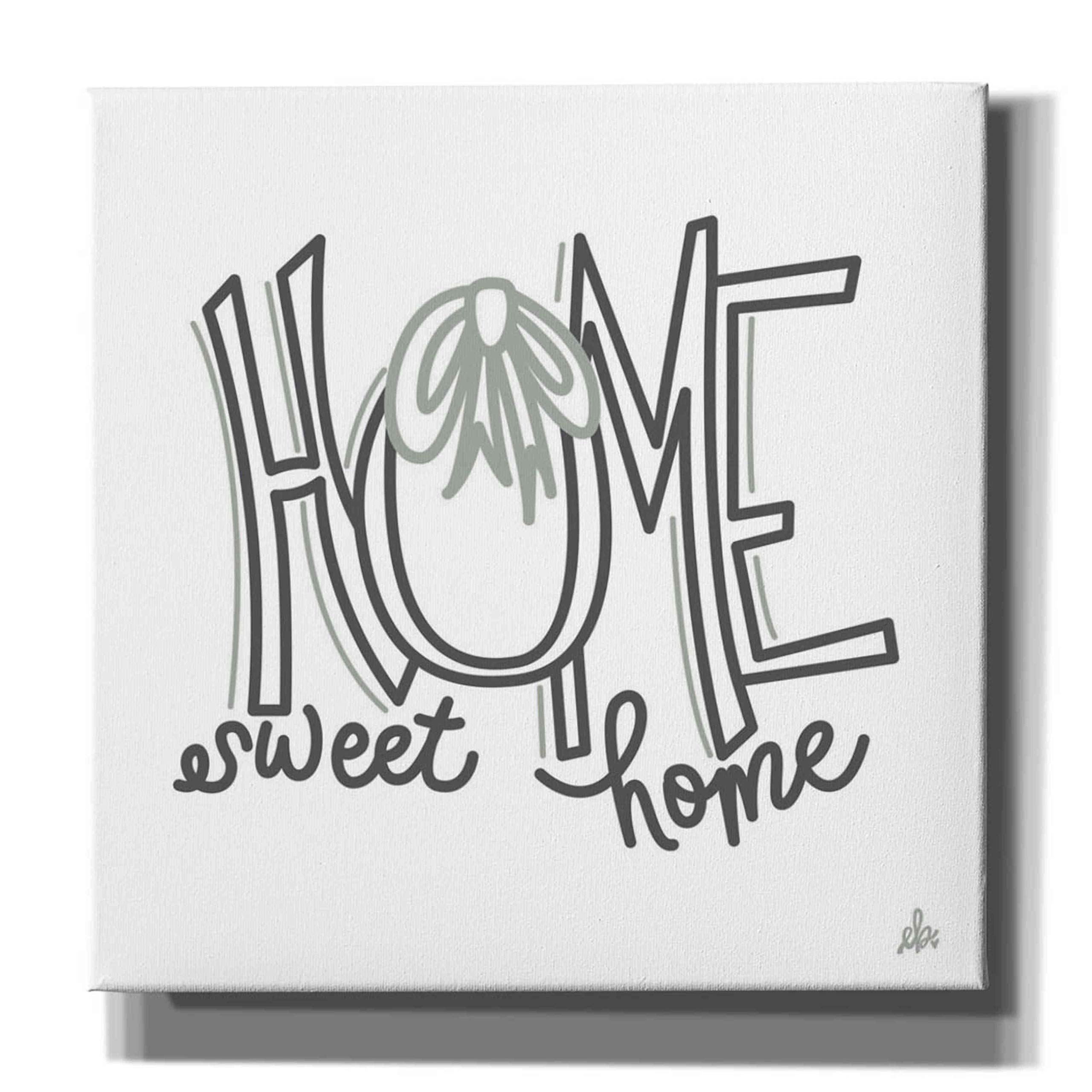 Epic Graffiti 'Home Sweet Home' by Erin Barrett - 37x37 Inch Canvas Wall Art for Living Room, Bedroom & Office Decor - Modern Home Decor Gift Idea