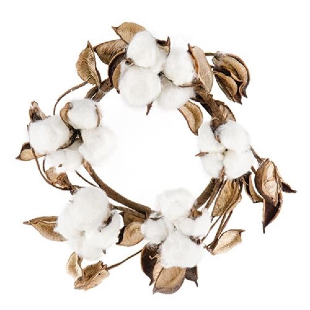 Natural Cotton Rope Ring with Seashells - 3.75