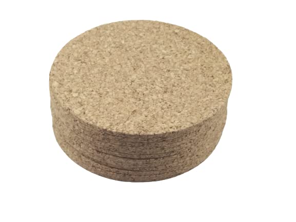 Premium Cork Coasters Set of 12 - Natural Round Drink Coasters for Kitchen, Office & Home Use - Perfect for Hot/Cold Beverages, Party Decor & Housewarming Gifts