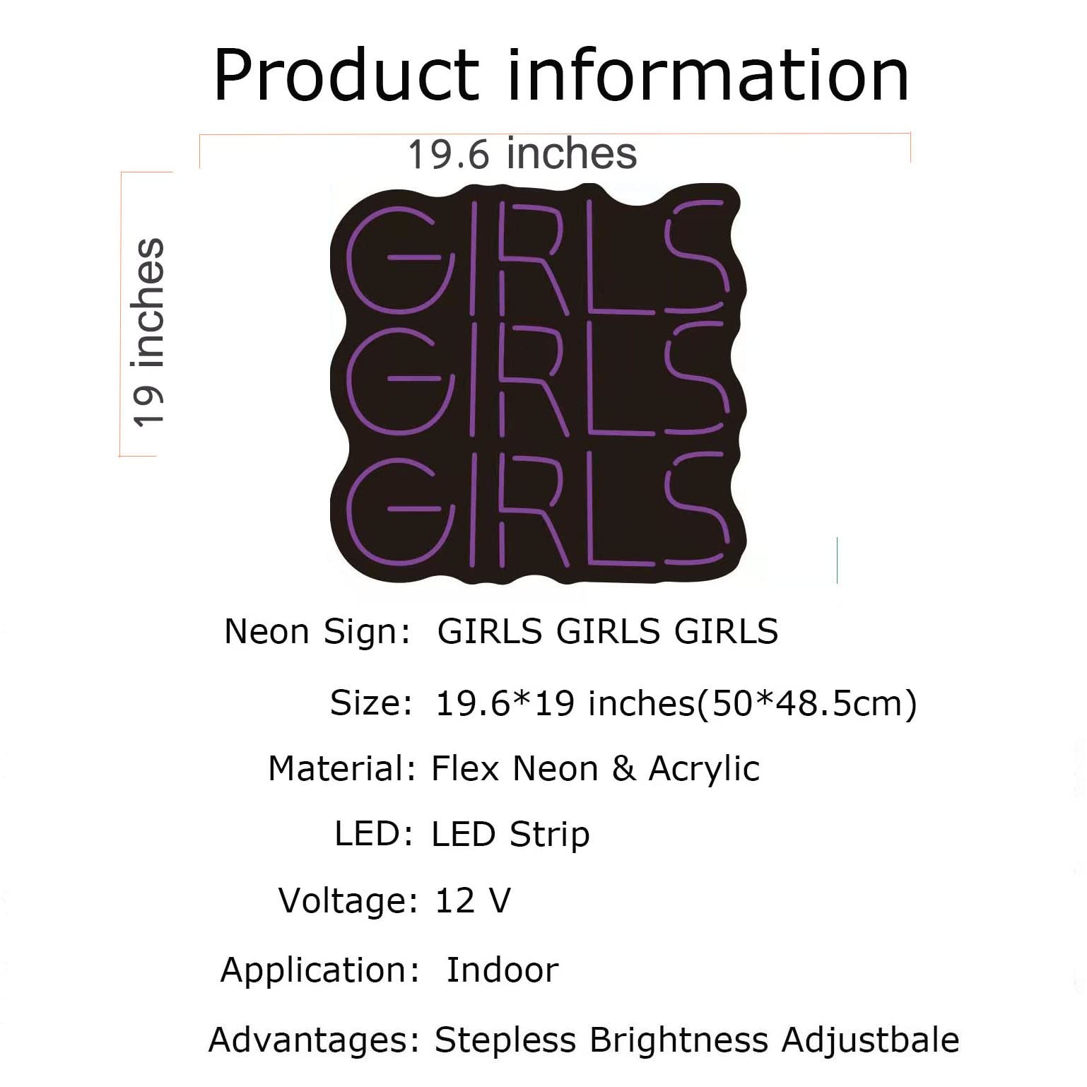 Custom Purple LED Neon Sign for Girls - Wall Decor, Wedding, Anniversary & Party Decorations | Durable Flex Neon Light for Bedroom, Bar, Cafe & Event Lighting