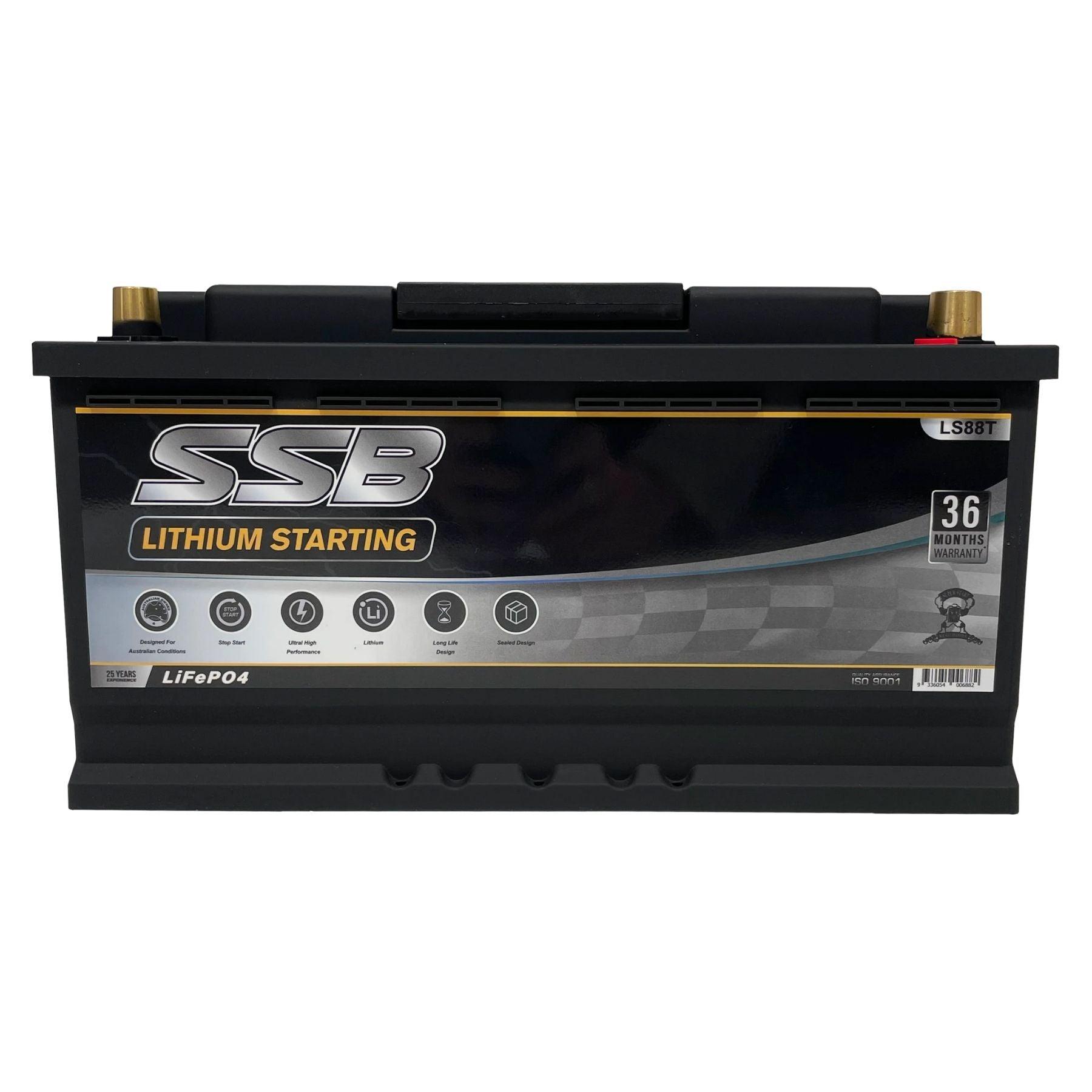 SSB LS88T 12V 100Ah 1800CCA Lithium Starting Battery - High Performance Marine/RV/Truck Battery for Boats, Campers & Heavy-Duty Vehicles