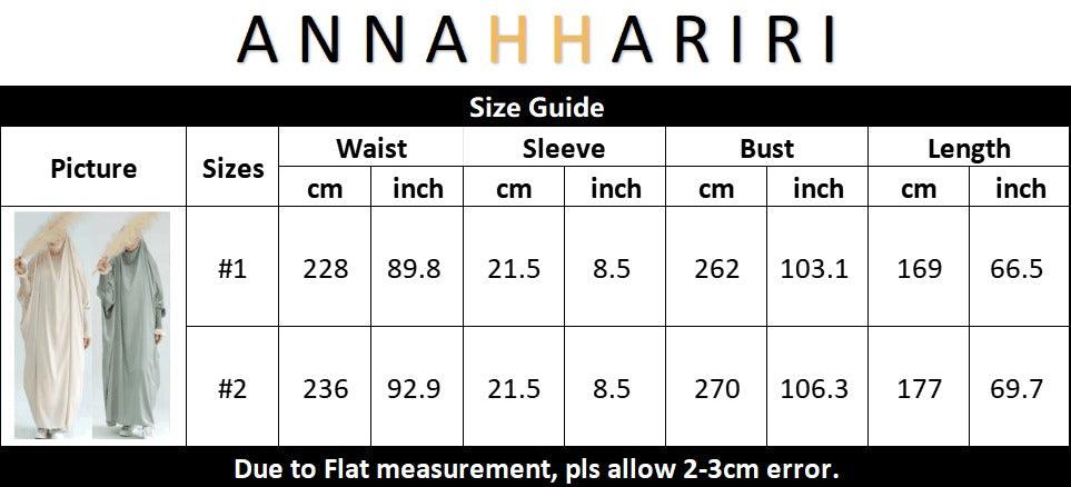 Gretaah Khimar Style Prayer Gown with Ribbed Sleeves & Lace Cuff - Black Islamic Prayer Dress for Women - Perfect for Salah, Mosque Worship & Religious Ceremonies