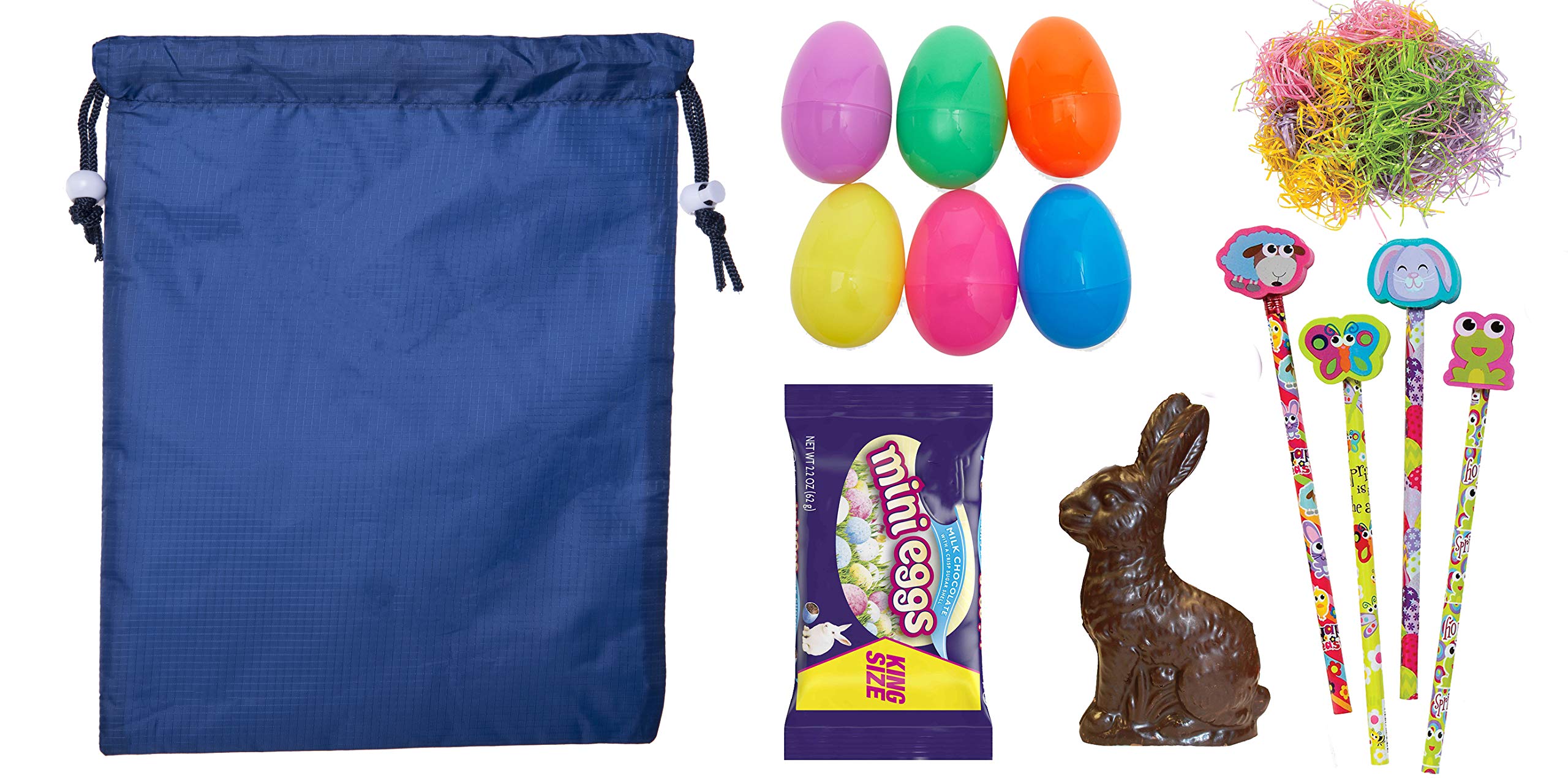 Mini Easter Basket Bags - Bulk Drawstring Cinch Sacks for Easter Bunny Treats | Perfect for Easter Egg Hunts, Party Favors & Classroom Rewards