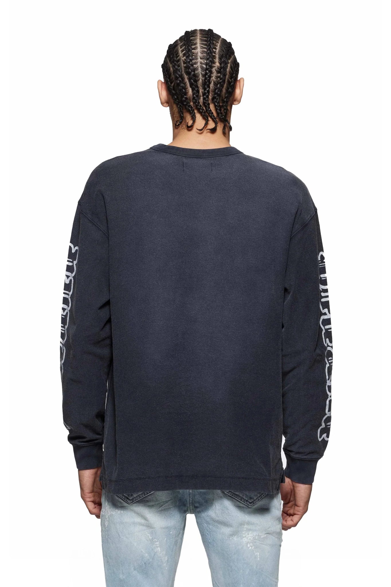 Purple Brand P204 JWGW Textured Jersey Long Sleeve Tee - Black | Comfortable Casual Wear for Men & Women | Perfect for Everyday Outfits, Layering & Street Style