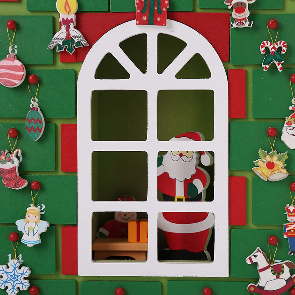 24-Day Wooden Christmas Advent Calendar with Drawers - Holiday Countdown Decor for Kids, Perfect for Xmas Candy Storage & Festive Home Decor (Ideal for Family Traditions & Gift-Giving)