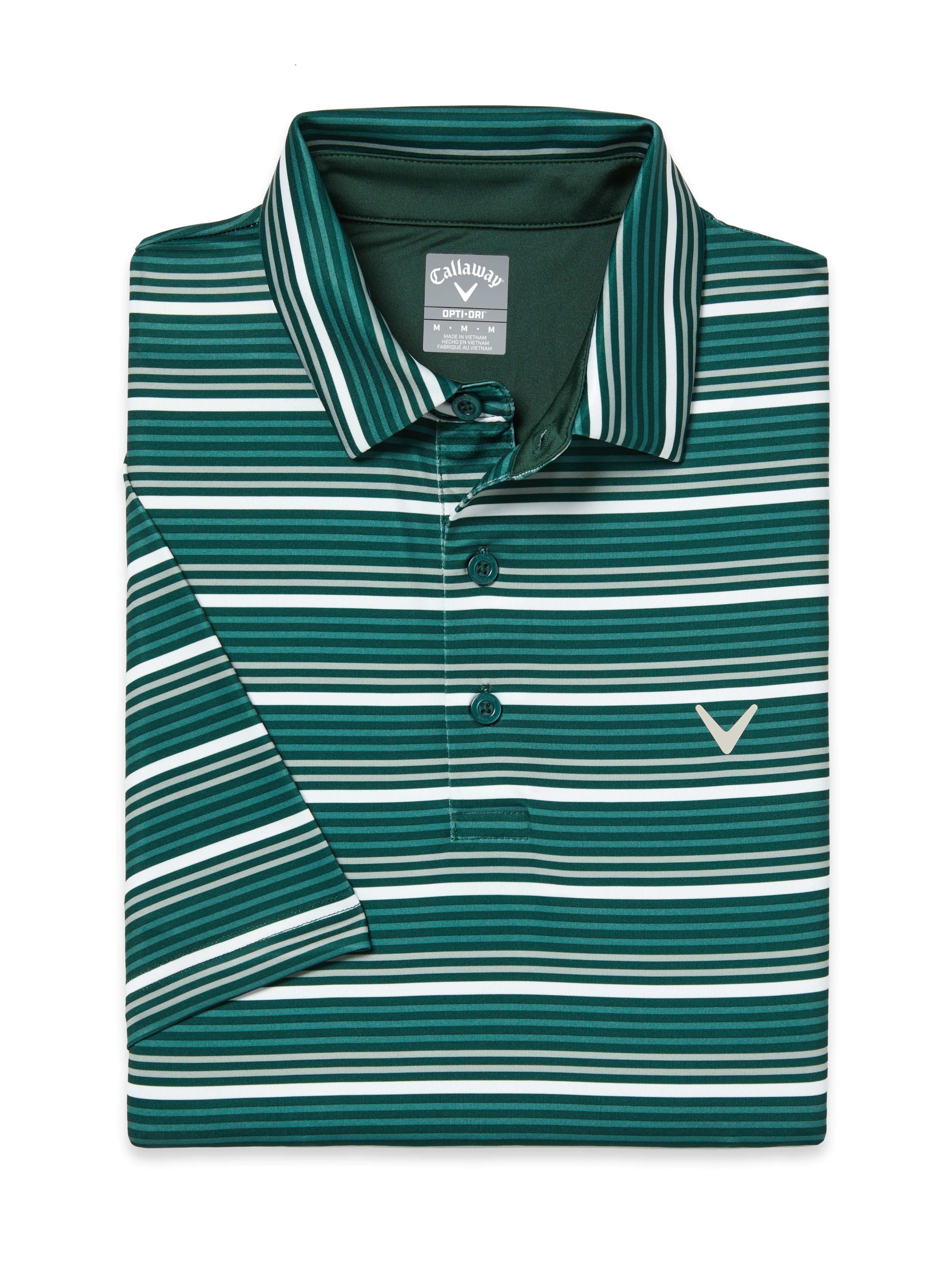 Men's Striped Golf Polo Shirt - Breathable & Moisture-Wicking Performance Tee for Golf, Tennis & Casual Wear | UV Protection & Quick-Dry Fabric