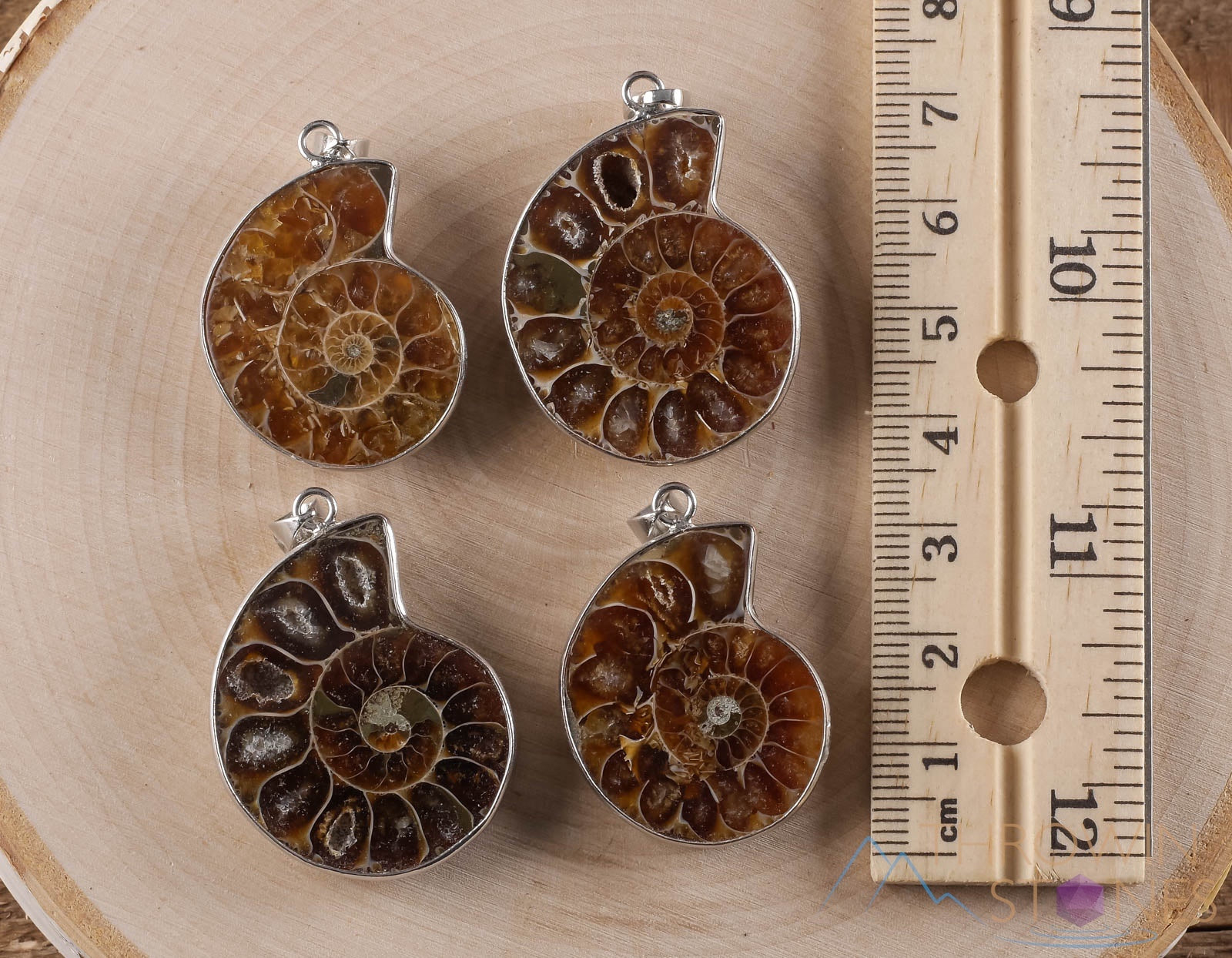 AMMONITE Fossil Pendant - Natural Ammolite & Opalized Ammonite Jewelry with Iridescent Colors | Unique Gift for Women, Men | Perfect for Birthdays, Anniversaries & Spiritual Healing (E0282)
