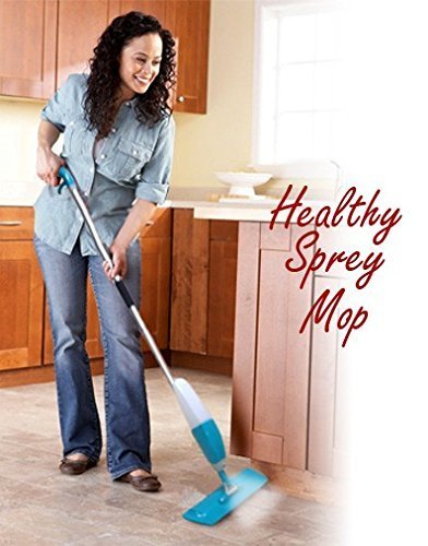 Prachit Spray Mop Set with 3 Microfiber Washable Pads - 360° Swivel Floor Cleaner for Wet & Dry Mopping | Perfect for Hardwood, Tile & Laminate Floors in Home, Office & Kitchen Cleaning
