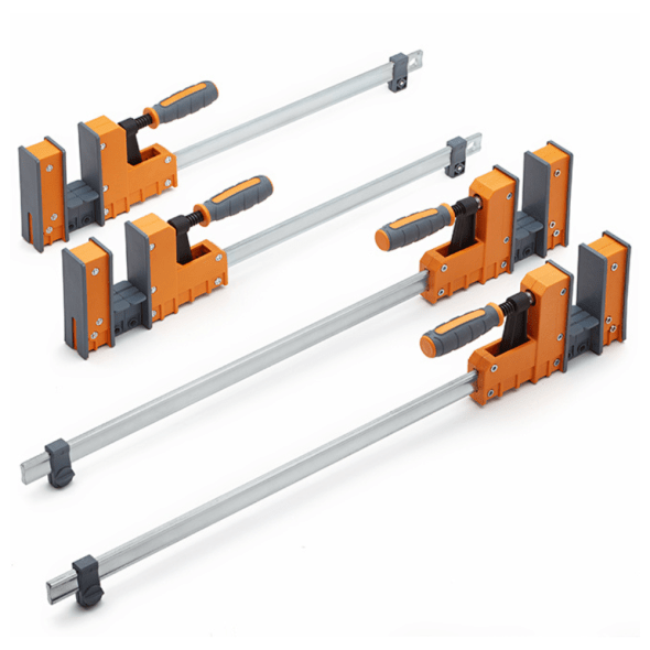 4pc Parallel Clamp Set - 18 inch & 24 inch Woodworking Clamps for Cabinet Making, Furniture Assembly, and DIY Projects - Heavy Duty Bar Clamps with Non-Slip Pads