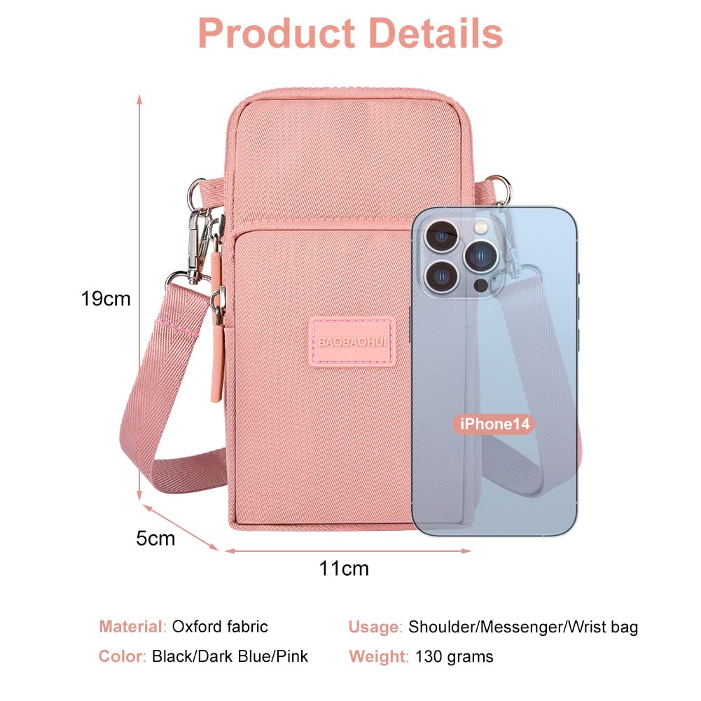 Aucuu Small Crossbody Bag for Women - Adjustable Long Strap Mini Phone Wallet Purse, Lightweight Shoulder Bag for Everyday Use, Travel & Shopping