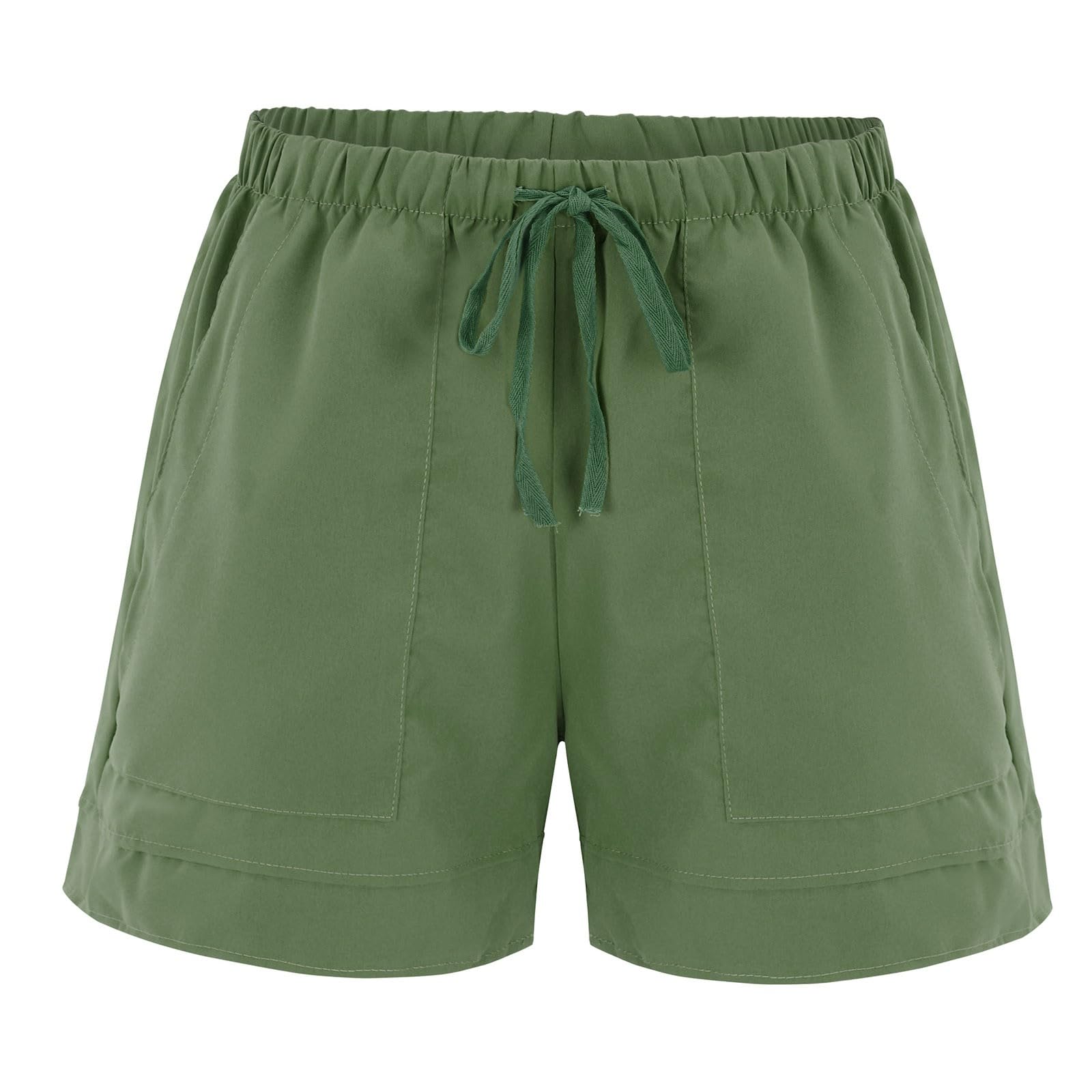 Women's Cotton Linen Shorts - Plus Size Summer Shorts with Pockets | Beach & Casual Wear