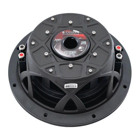 Orion XTR10 10-Inch Shallow Mount Car Subwoofer - Dual 2/4 Ohm Voice Coil, 400W RMS (1600W Peak) - Powerful Bass for Trucks, SUVs & Compact Cars - Perfect for Limited Space Installations