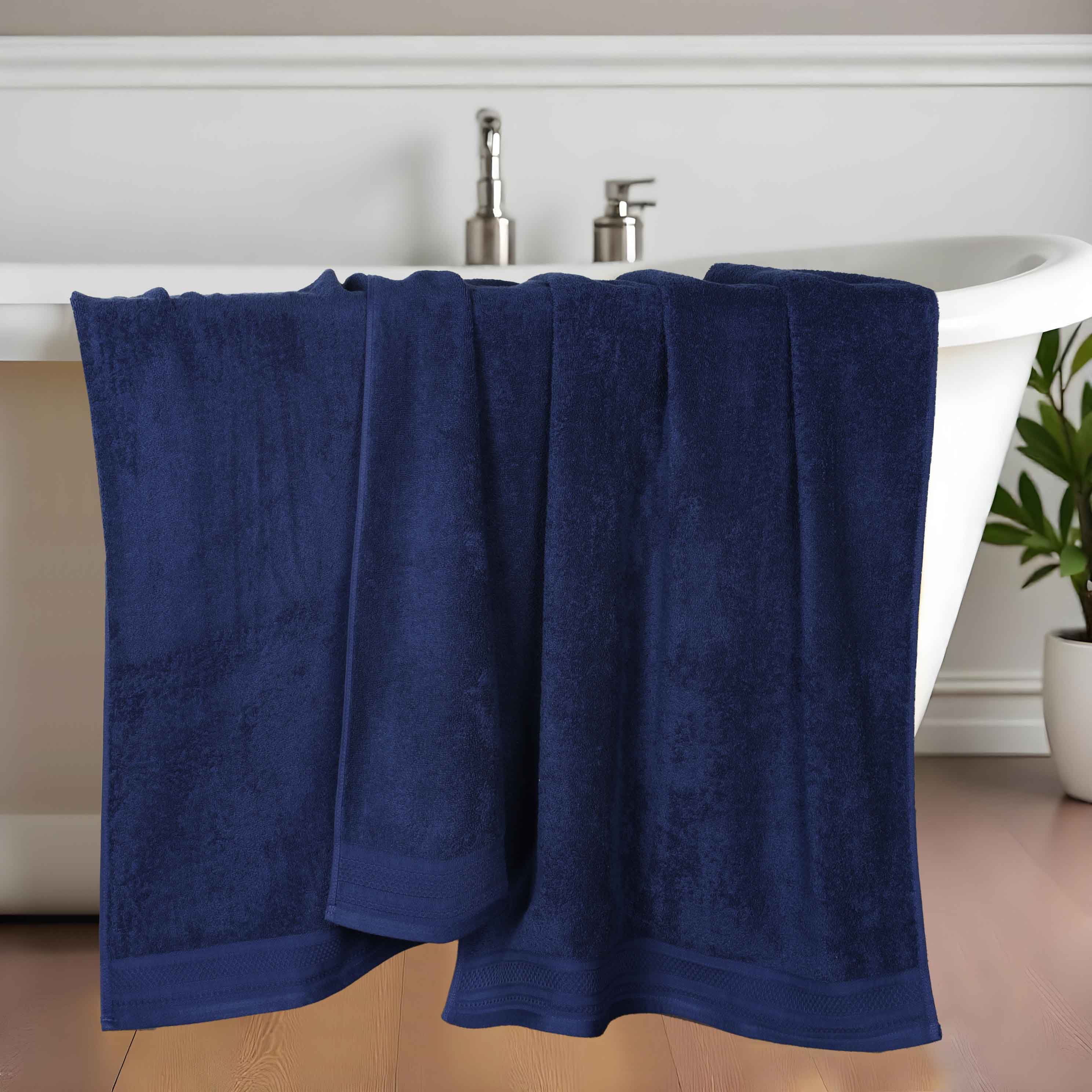 Premium Honeycomb Waffle Weave Cotton Bath Towels Set of 2 - Ultra Soft & Absorbent Luxury Bath Sheets for Spa, Hotel & Home Use