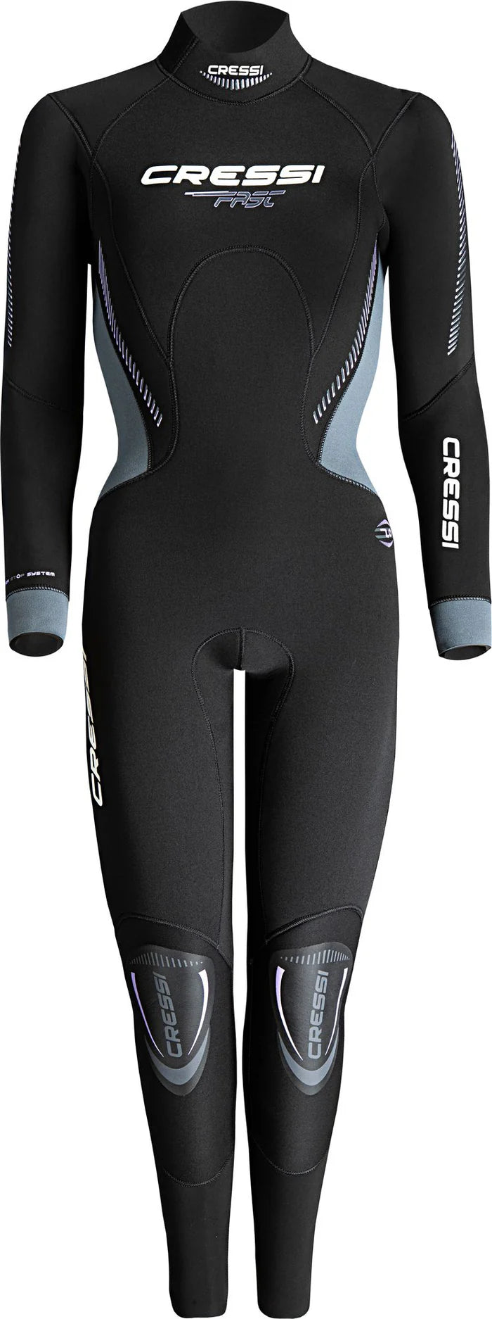 Cressi Fast Full Wetsuit for Scuba Diving & Spearfishing - 3mm Neoprene Thermal Protection for Men & Women - Perfect for Cold Water Surfing, Snorkeling & Water Sports
