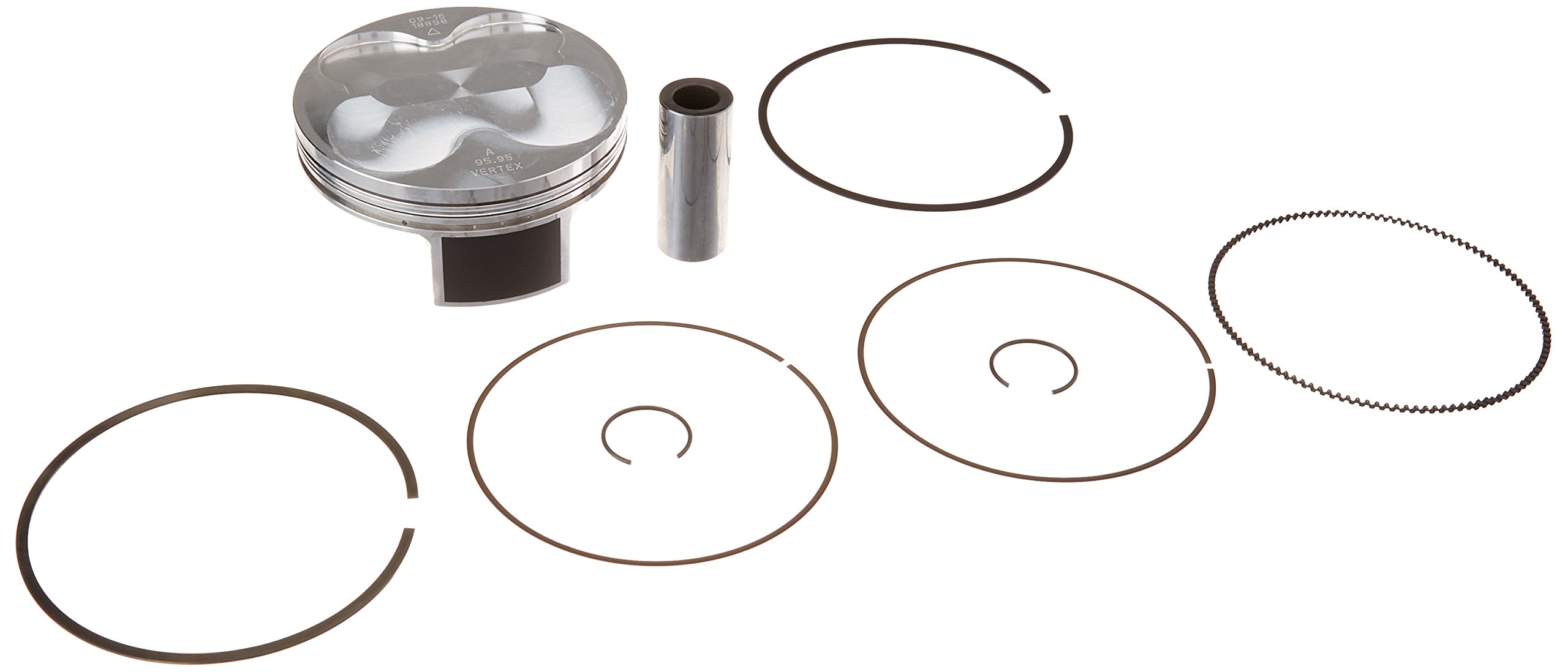 Vertex 23544A High Performance Piston Kit - Forged Aluminum Racing Pistons with High Compression Rings - Perfect for Engine Rebuilds & Performance Upgrades (Fits Honda/Acura B-Series Engines) - Ideal for Street Racing, Track Days & Engine Modifications