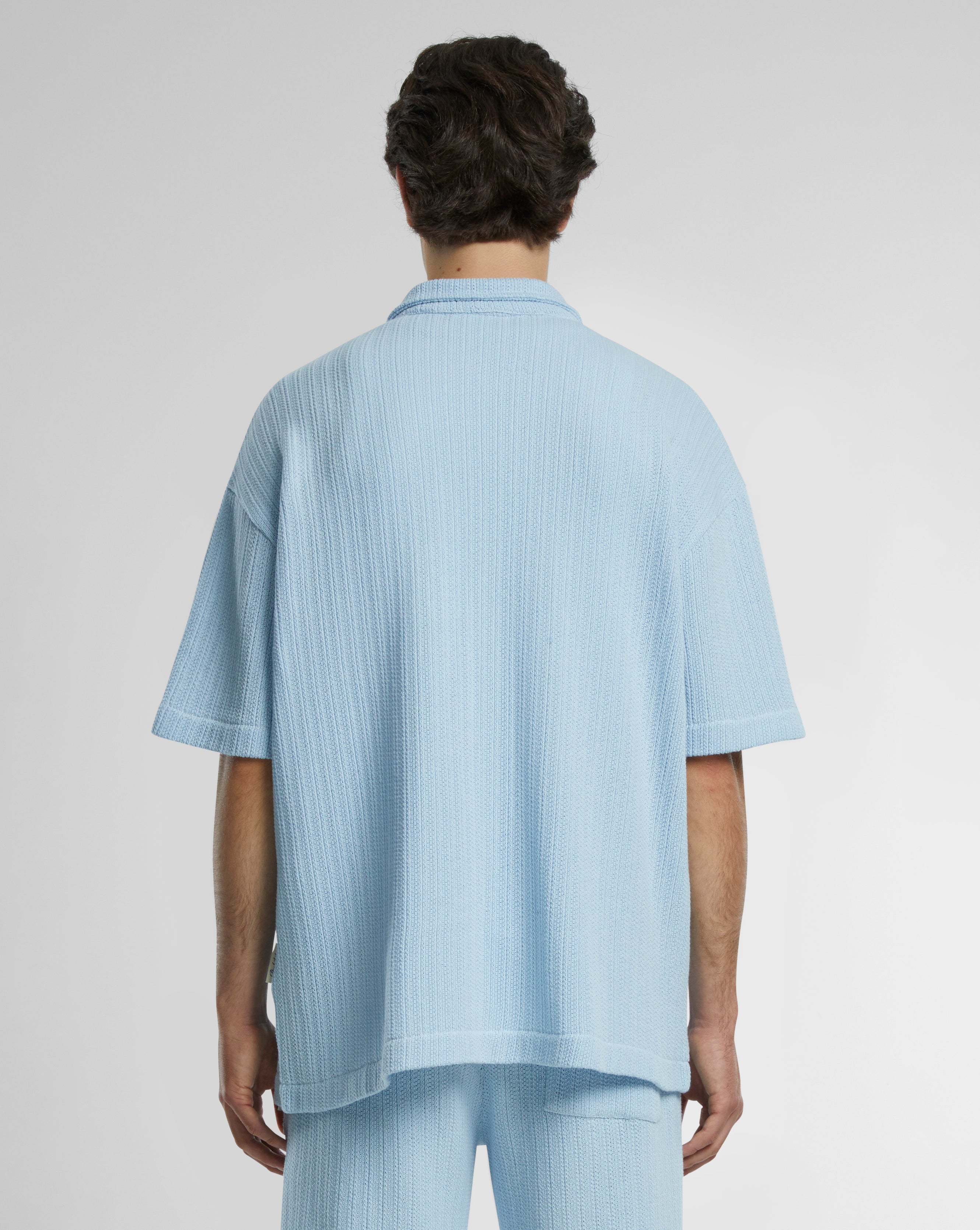 Portofino Sky Blue Men's Casual Shirt | Lightweight Breathable Button-Up for Office, Travel & Everyday Wear
