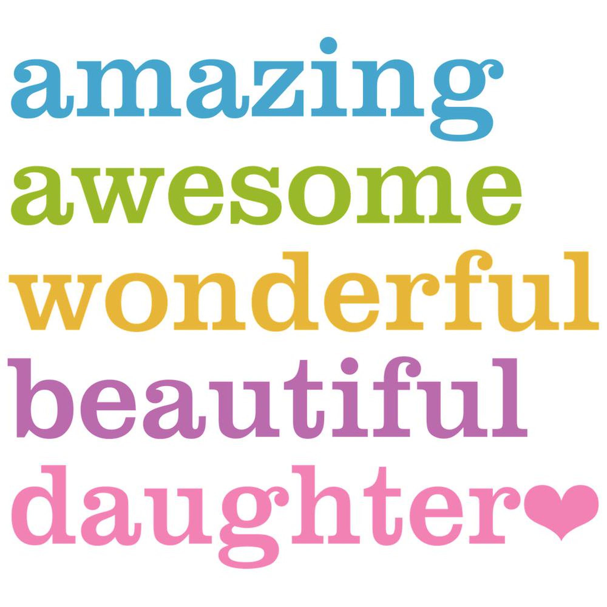 Amazing Daughter 10 Inch Wall Clock - Unique Gift for Home, Kitchen, Office Decor - Perfect for Living Room, Bedroom & Workspace