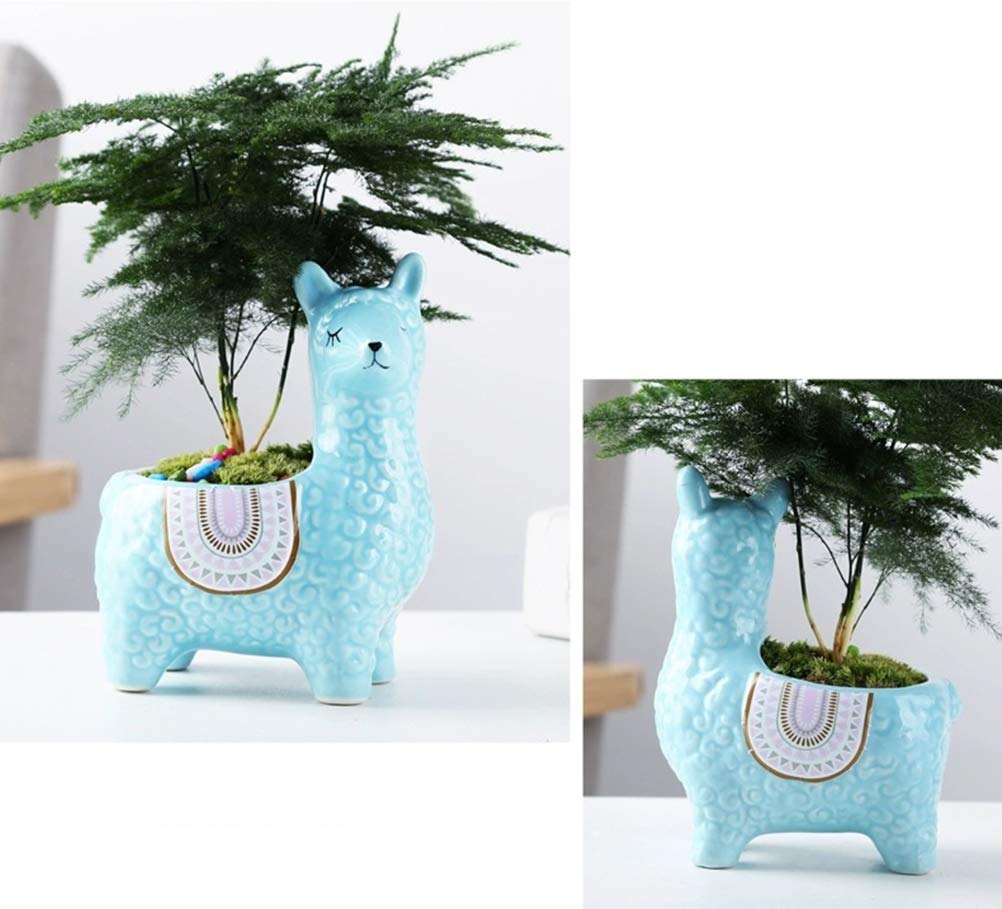 Adorable Ceramic Sheep Succulent Pots - Small Cactus & Flower Planters for Home Decor, Office Desk, and Garden - Perfect Gift for Plant Lovers
