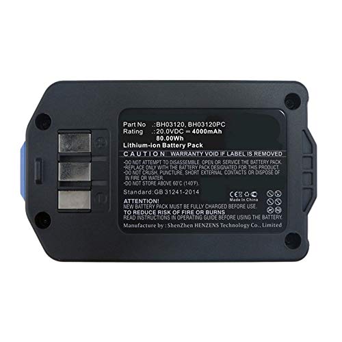 Synergy Digital 20V 4000mAh Li-ion Vacuum Cleaner Battery - Compatible with Hoover BH03120PC, BH03100, 440005966, 440005973, 44139 Models | Replacement Battery for Hoover Cordless Vacuums | Perfect for Home Cleaning & Pet Hair Removal