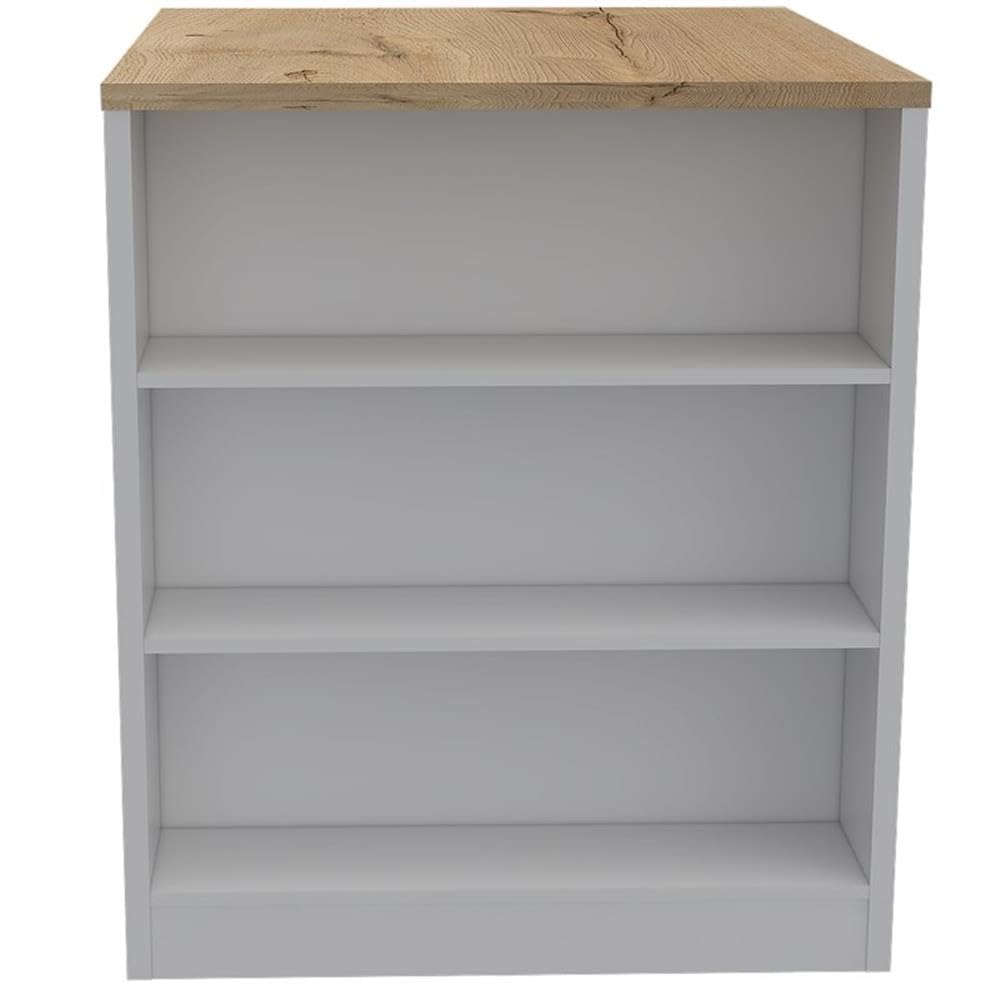 Tuhome Tanna Kitchen Island Cart with Storage - Multi-Color Engineered Wood Countertop - Perfect for Small Kitchen, Dining Room & Apartment Organization