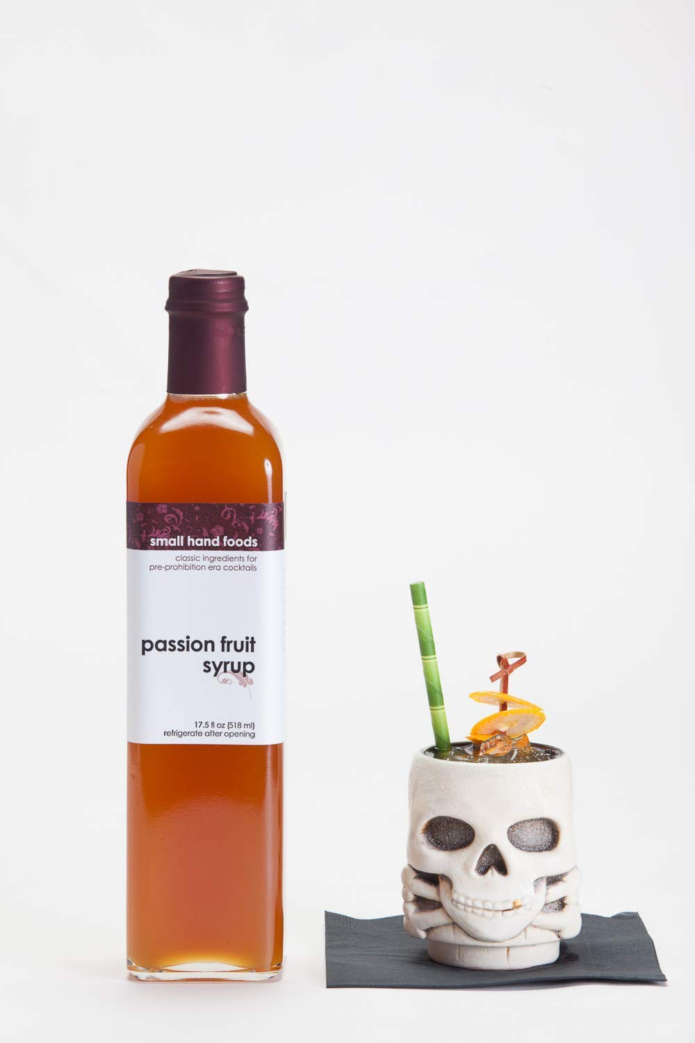 Small Hand Foods Passion Fruit Syrup - 8.5 oz Bottle | 100% Natural Fruit Flavoring for Cocktails, Mocktails, Desserts & Baking | Perfect for Home Bars, Cafes & Gift Giving
